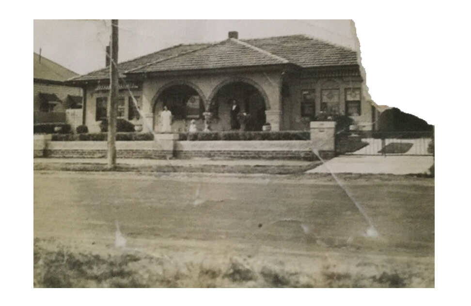 A photo of the original Spanish mission street frontage and facade. Image: courtesy of the owner.