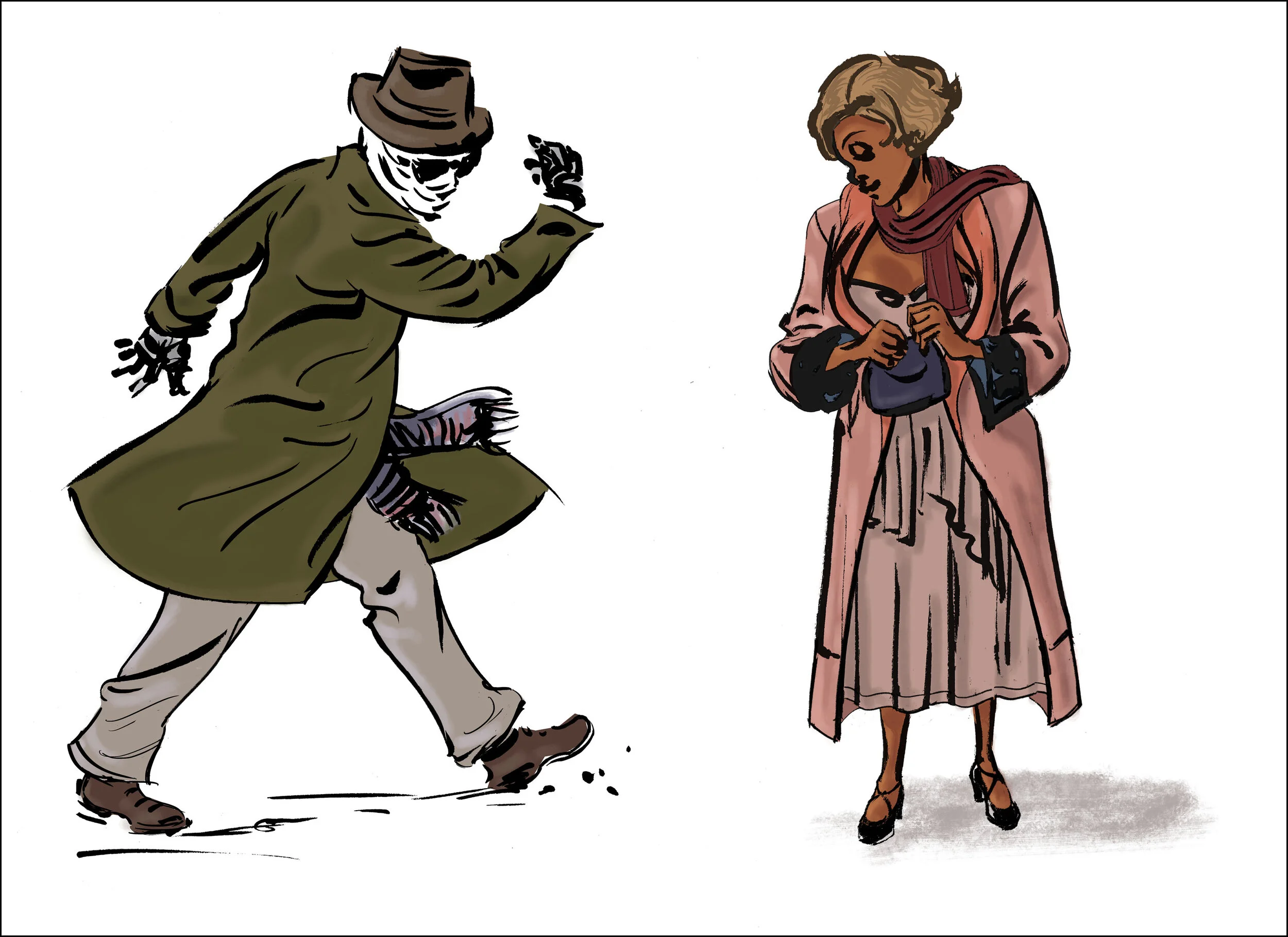  Draw Club,  Invisible Man  &amp;  Queenie   Marker, Digital  Models: John &amp; Ayriel 