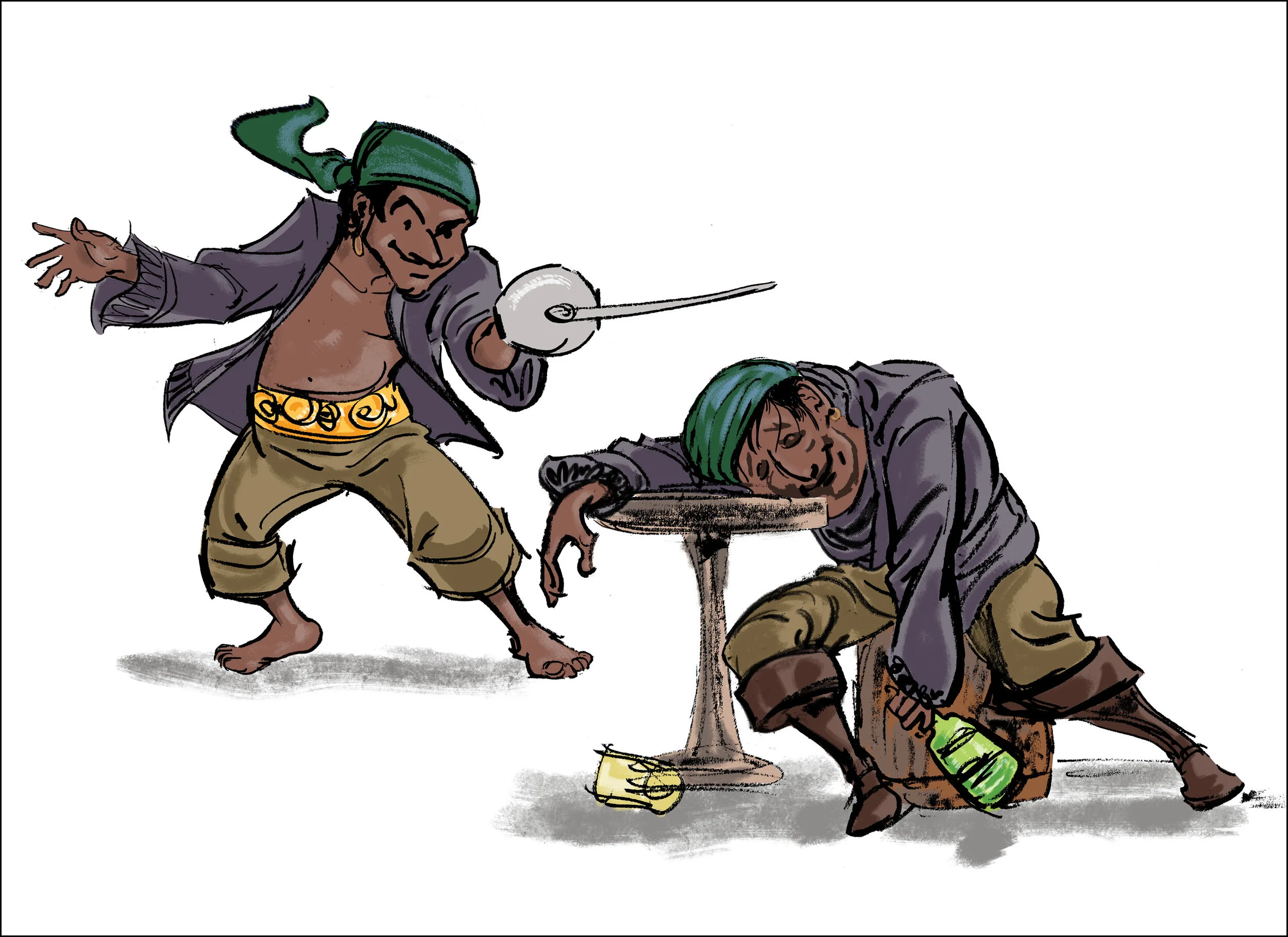  CTN Draw Session,  Pirate   Marker, Digital  Model: John M 