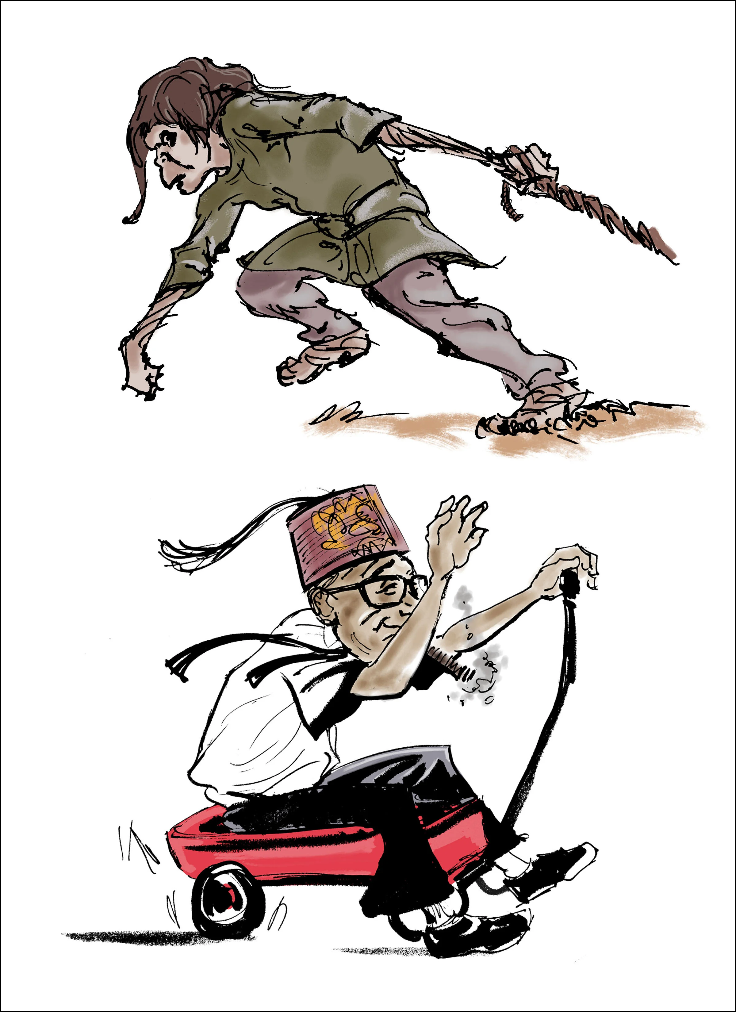  Draw Club,  Planet of the Apes  &amp;  The Shriner   Marker, Digital  Model: Andy 