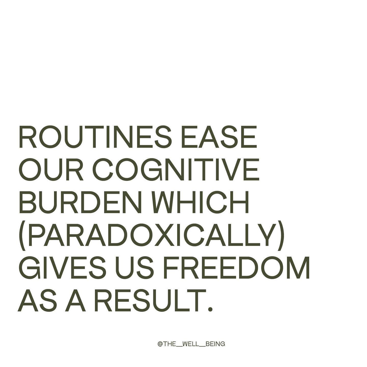 Decision fatigue - we&rsquo;ve all had it. What to wear? What&rsquo;s for dinner? What time to walk the dog? So many small decisions. Every. Single. Day. 

Enter routine. Doing the same thing each day at the same time. Sounds a bit monotonous right? 