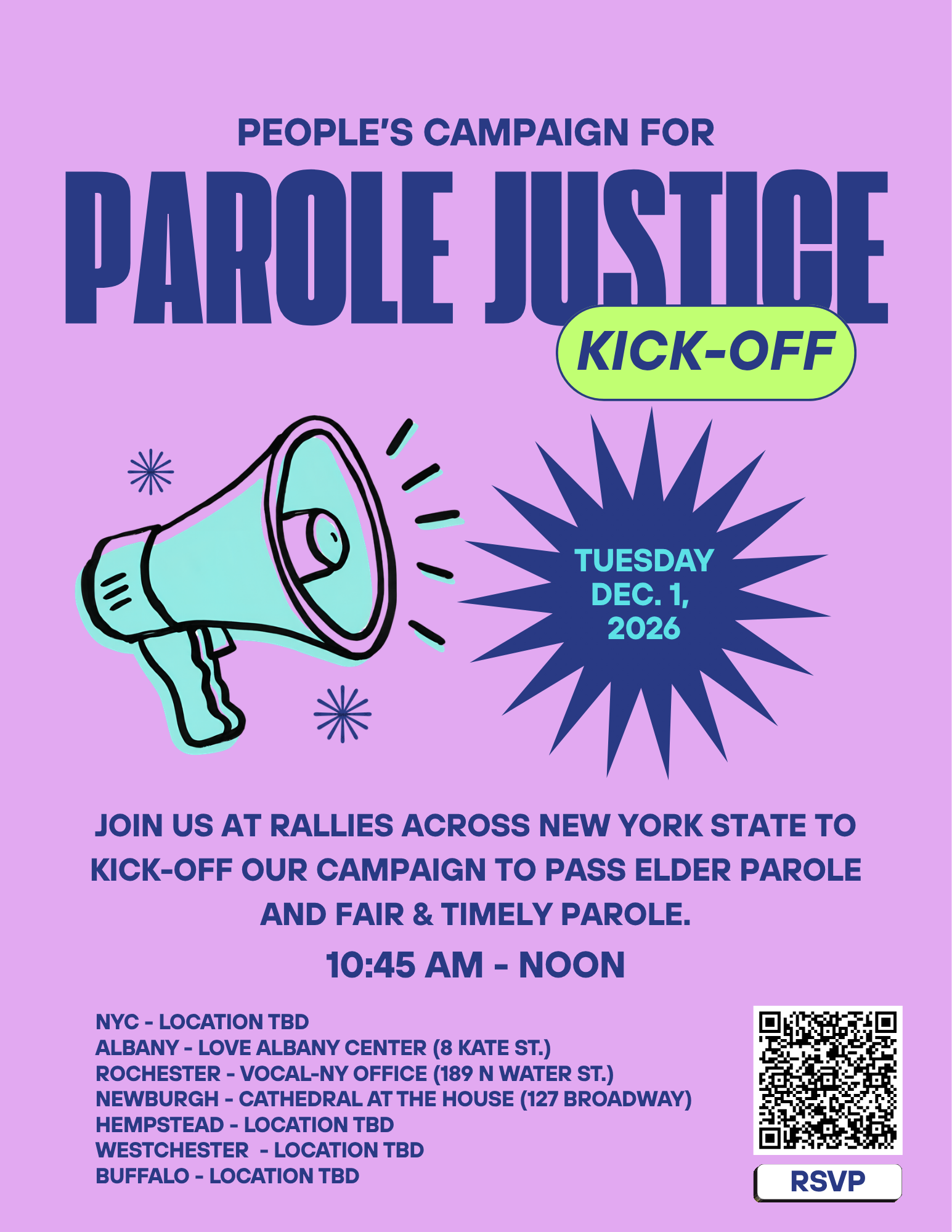 Parole Justice Kickoff Rallies