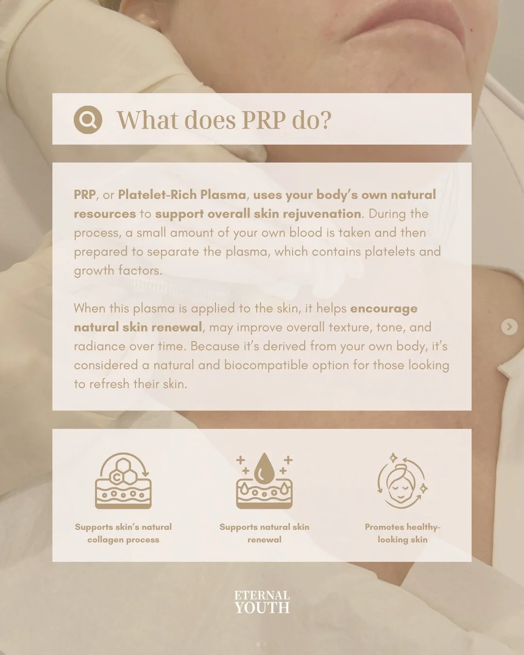 You&rsquo;ve probably heard of PRP&hellip; but what does it actually do?

PRP (Platelet-Rich Plasma) uses your body&rsquo;s own natural growth factors to support collagen renewal, enhance skin vitality, and encourage a refreshed, healthy-looking appe