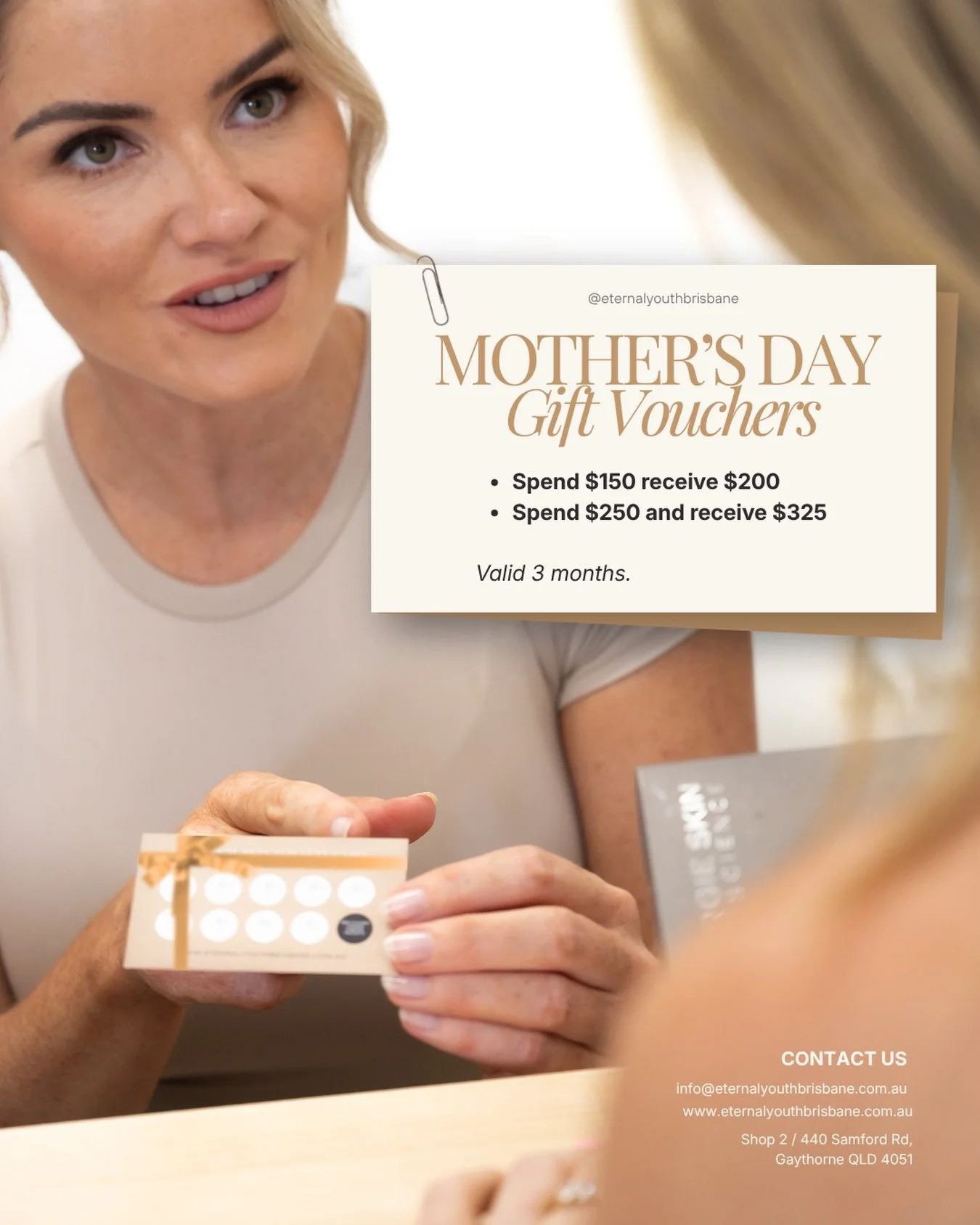 Mother&rsquo;s Day Skin Gifting is here.🤍

If you&rsquo;ve been wondering what to gift, this is a simple and thoughtful option.

Our gift vouchers come with added value for a limited time.

A way to give her time, care, and something just for her. S