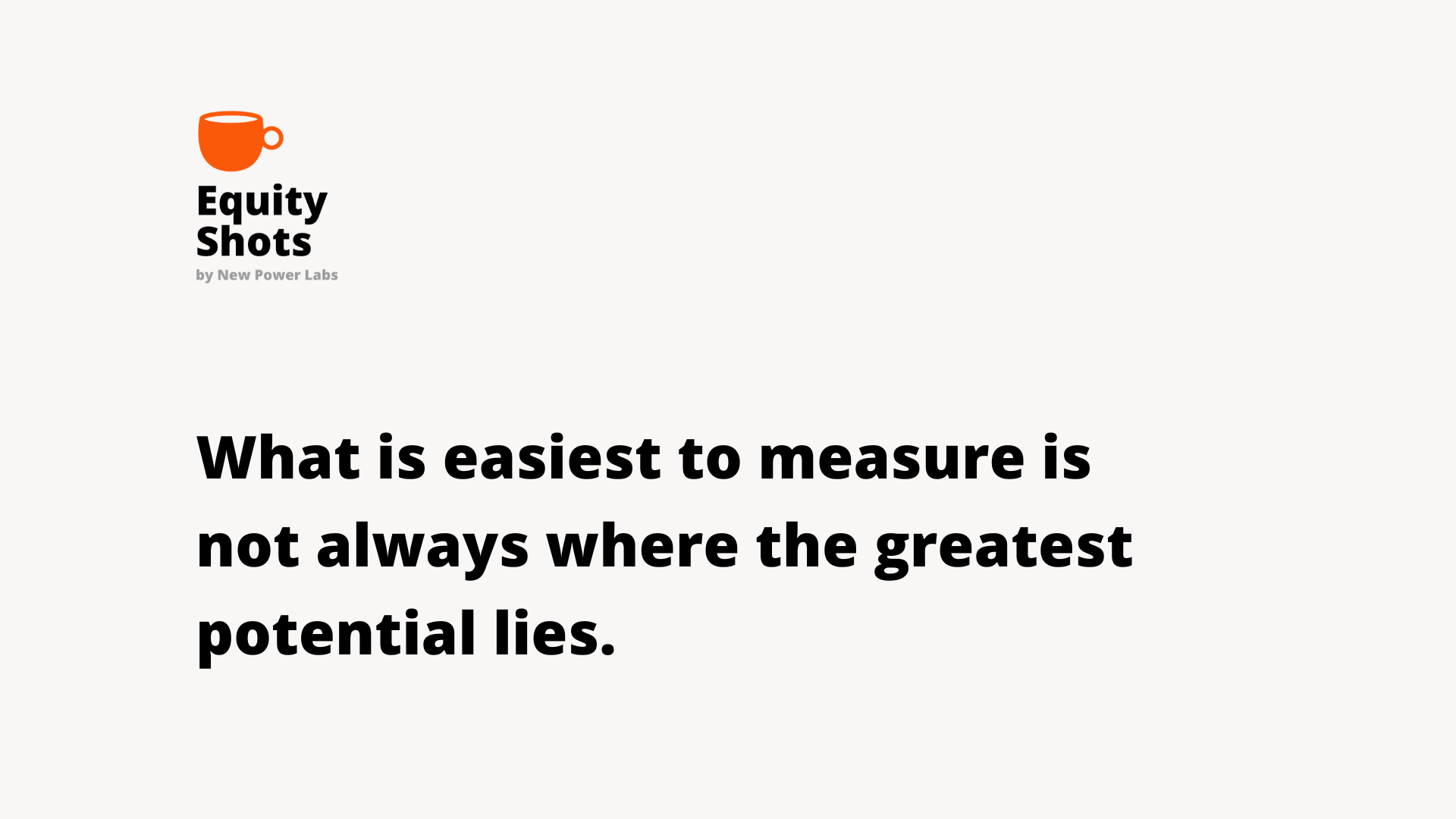 The street light effect