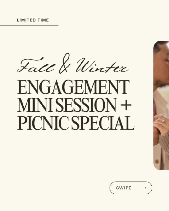 Photography + Picnic Special 🥂

This Fall + Winter I'm partnering with @wendyfrederickphotography to provide affordable engagement photography + video mini sessions and discounted pop-up proposal picnics!

By offering these discounts we hope to boos