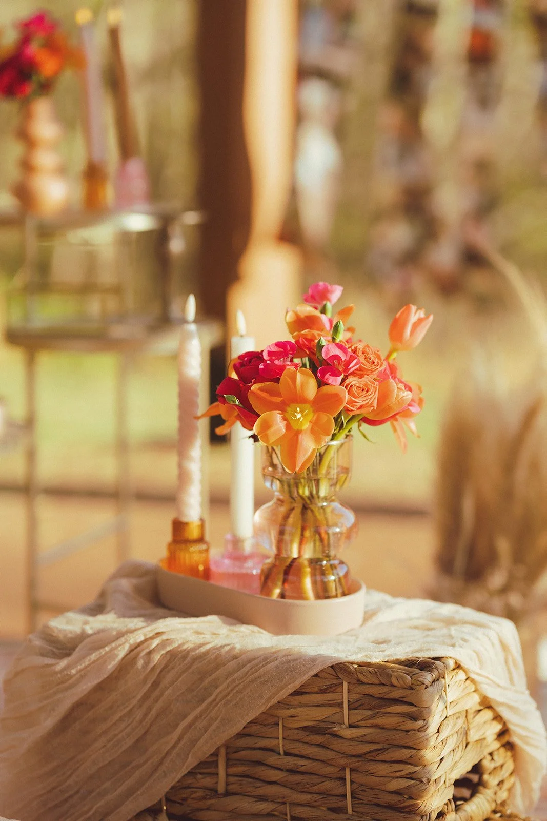 Florals at a picnic