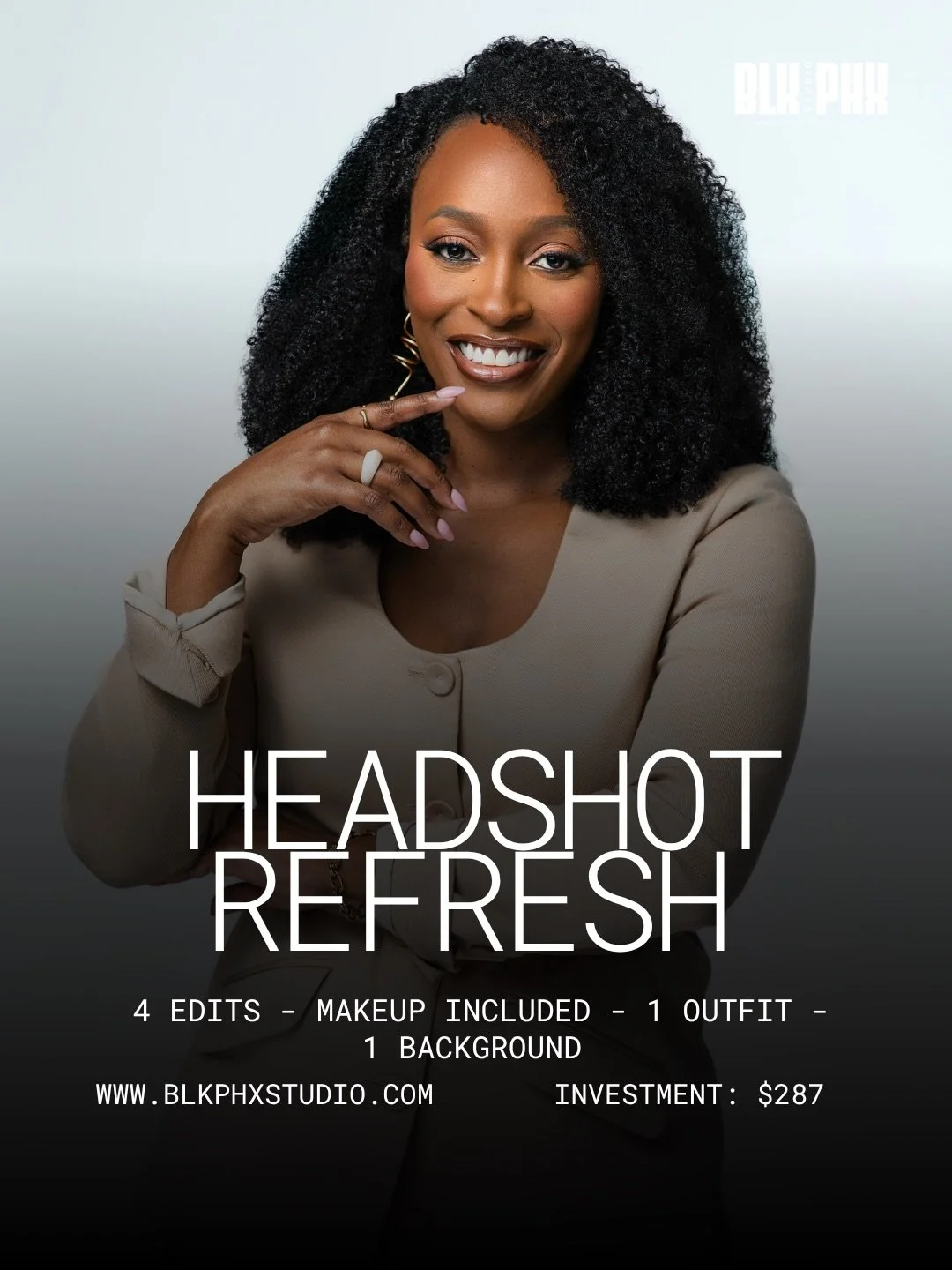 Summer Refresh, because you deserve to be seen well. 

Professional headshots + flawless makeup + 4 edited images + 1 outfit + 1 background of your choice, all for $287.

We&rsquo;re pairing professional Houston headshot photography with full makeup 