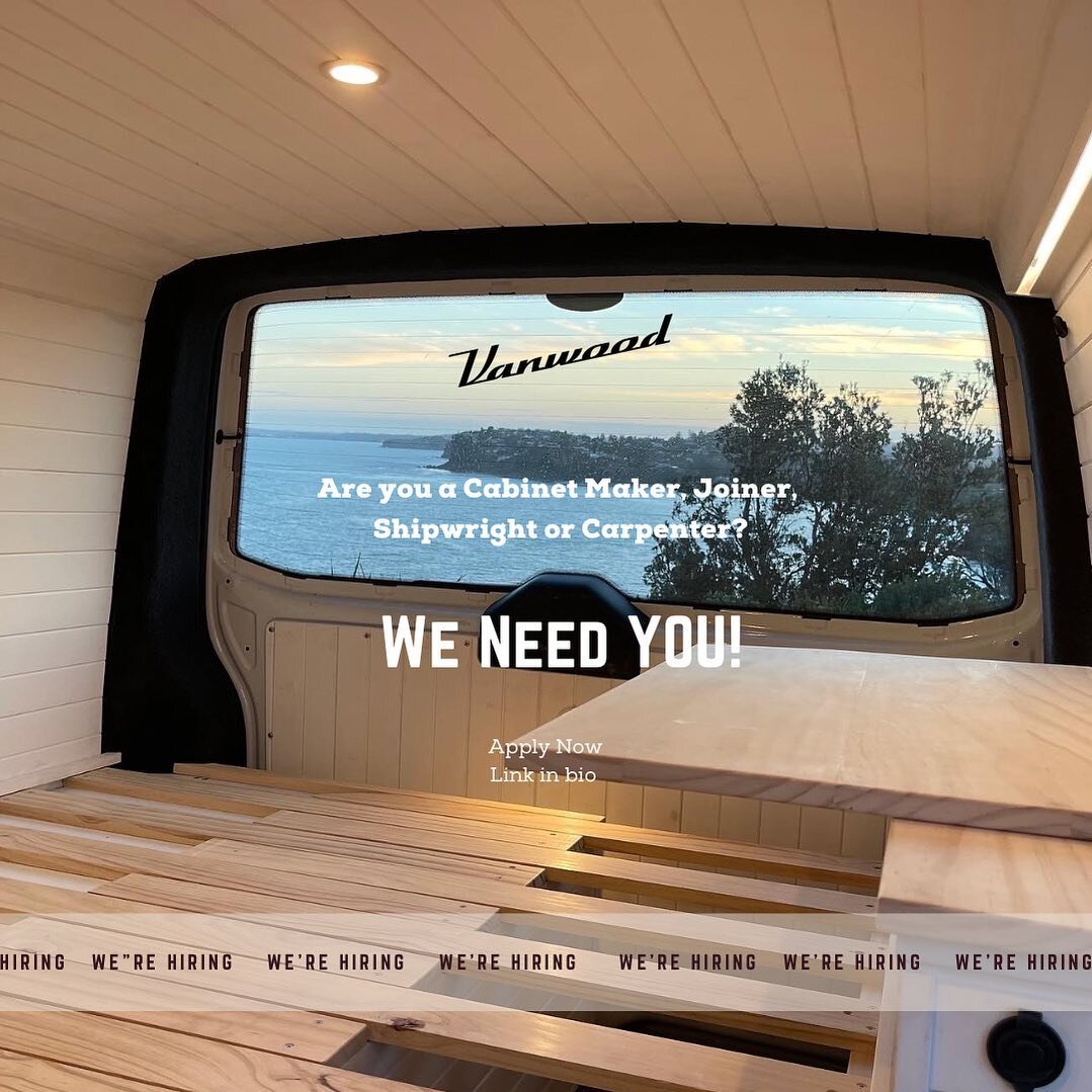 Vanwood is looking for a skilled tradesman to work on bespoke van fit outs and conversions in our Northern Beaches workshop.

Working with a small passionate team, in a fast growing industry, enjoy using your previous skills on something different an