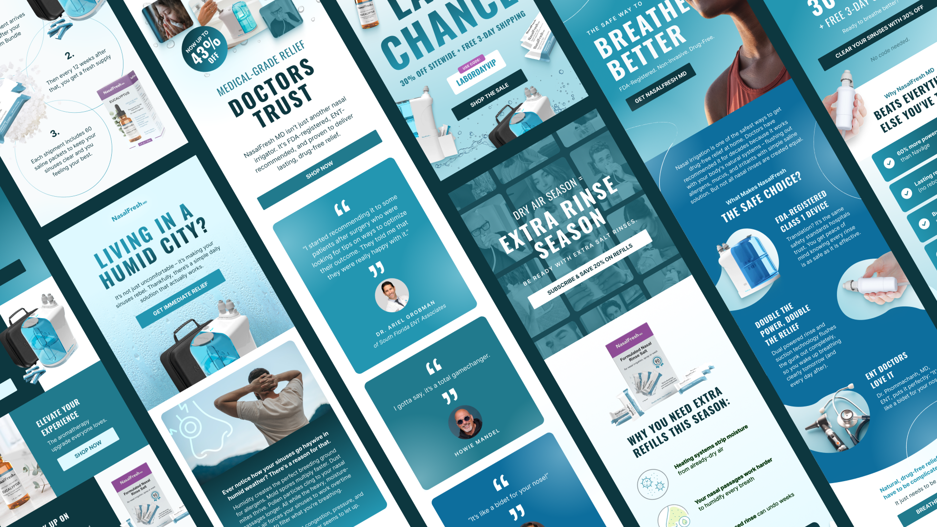 NasalFresh Emails, Designed at Homestead Studio