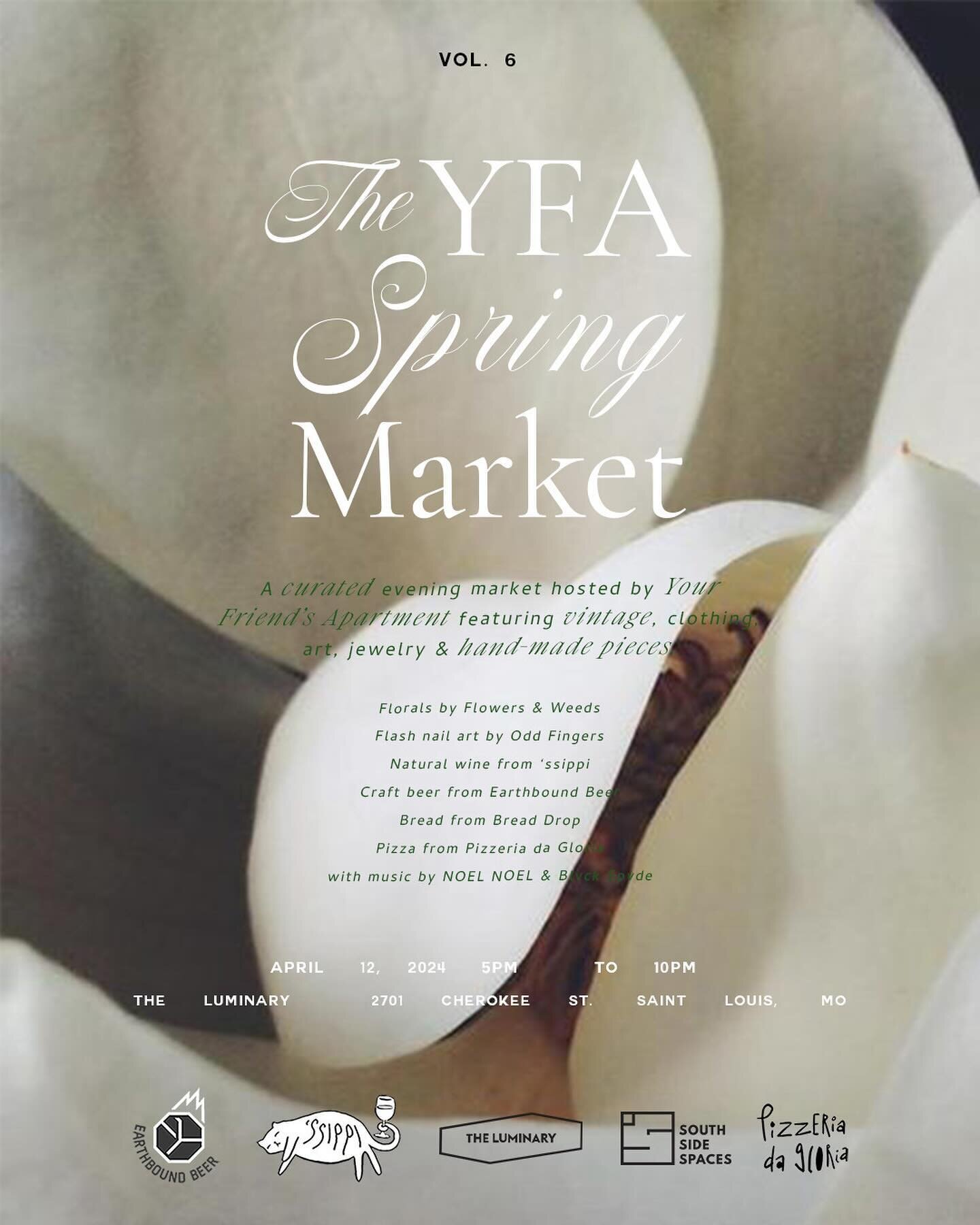 excited to be a part of the next @yourfriendsapartment&rsquo;s spring market on 4/12 &mdash; see you there! ❀