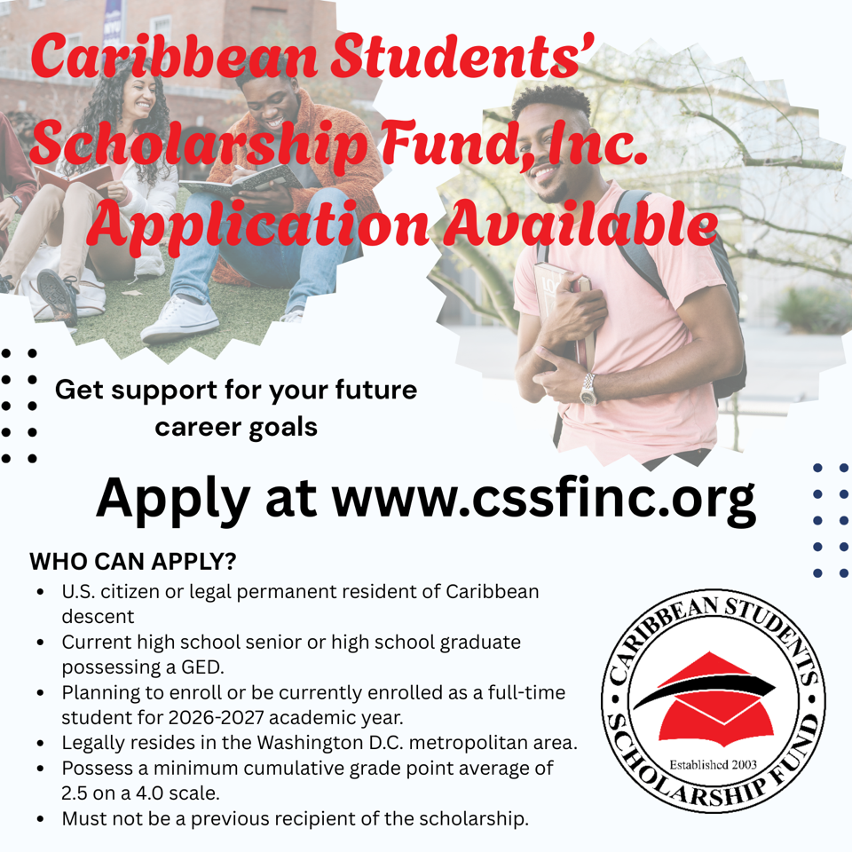 Caribbean Students' Scholarship Fund, Inc. - Application Available