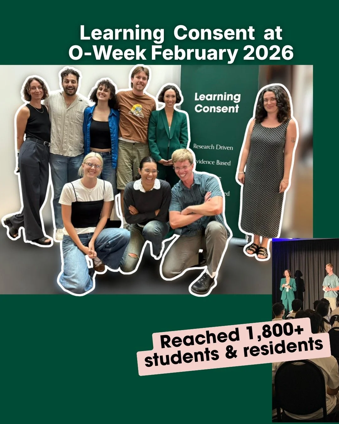 At 𝙻𝚎𝚊𝚛𝚗𝚒𝚗𝚐 𝙲𝚘𝚗𝚜𝚎𝚗𝚝, we partner with universities, colleges and schools across Australia to deliver prevention education aligned with the National Higher Education Code and evidence-based best practice💚

During O-Week in February, our