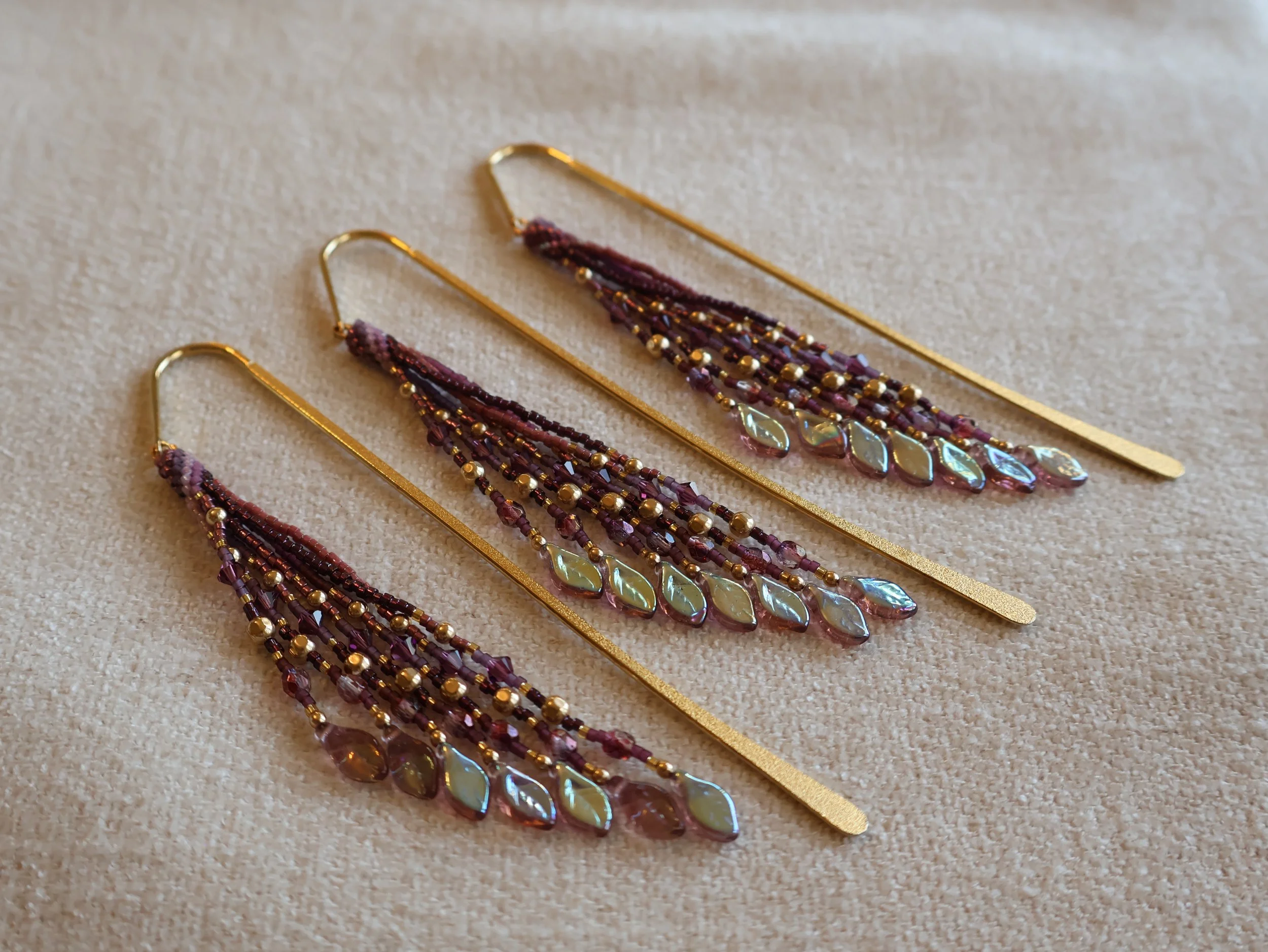 Bookmark- Purple Ombré Leaves