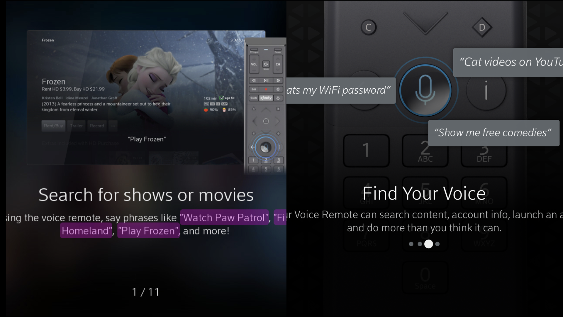 Education moments in Xfinity X1