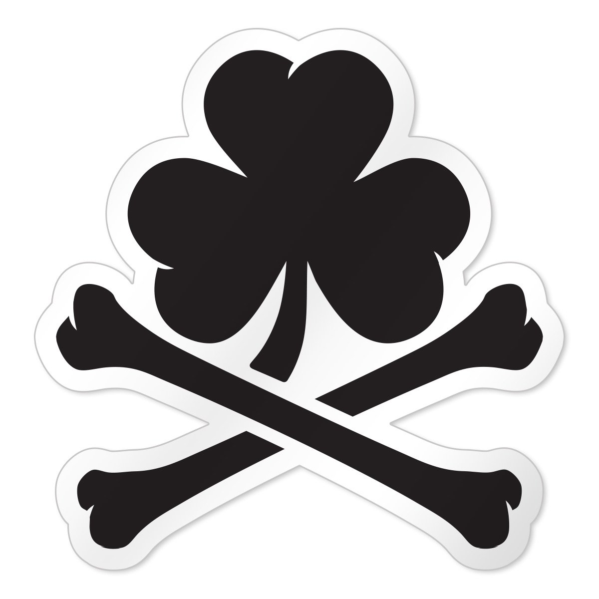 Shamrock & Bones Sticker (Black)