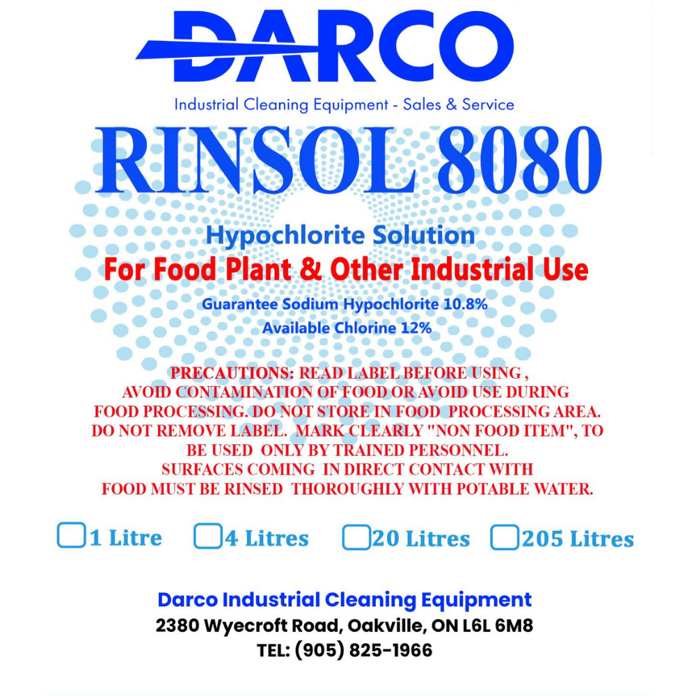 Darco 12% Chlorine Sanitizer