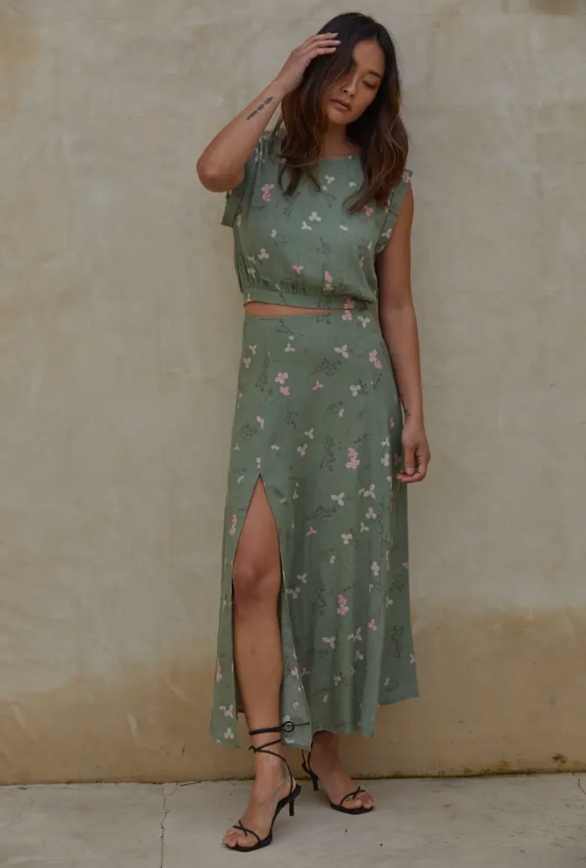 Emily Floral Midi Skirt