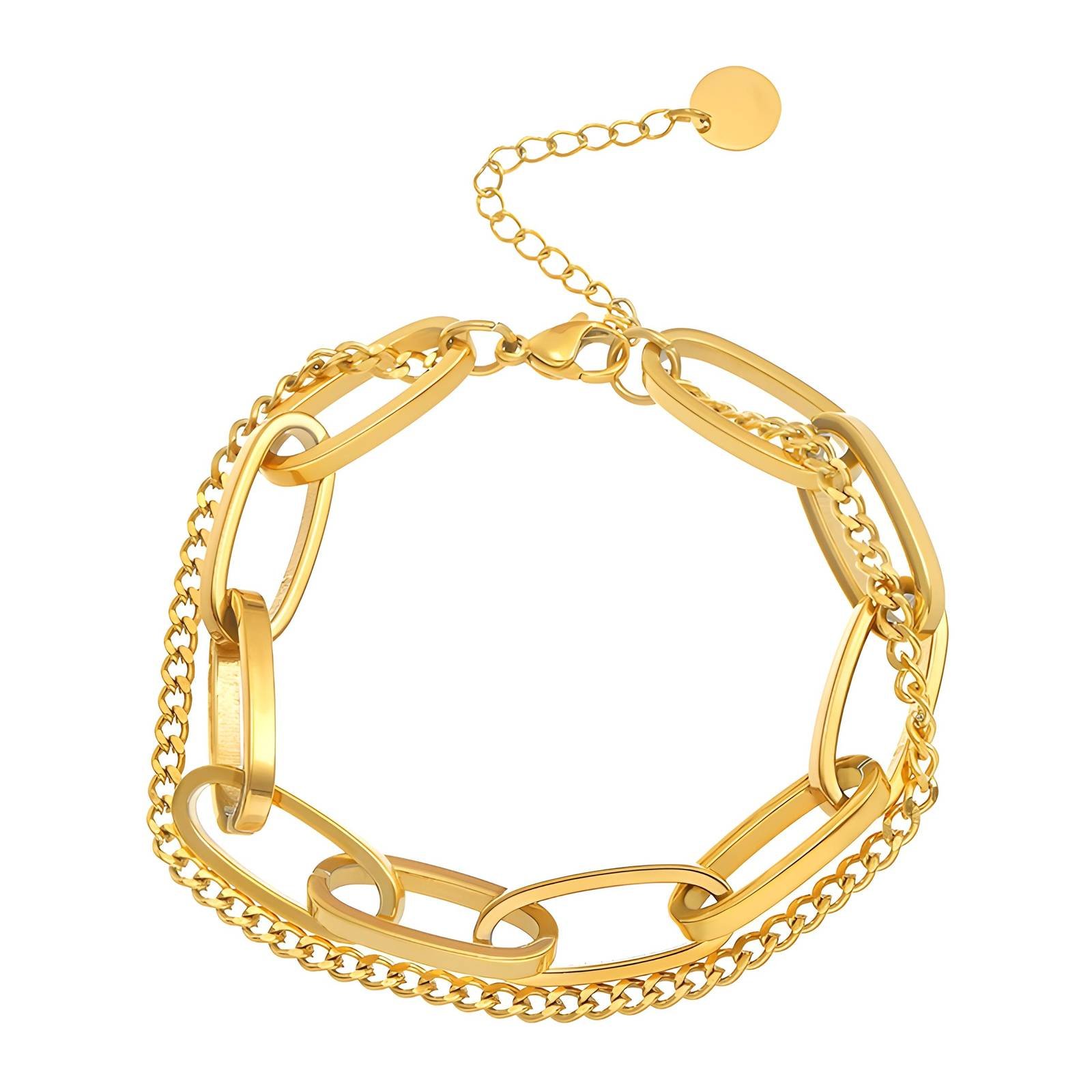Funky Double Chain Bracelet