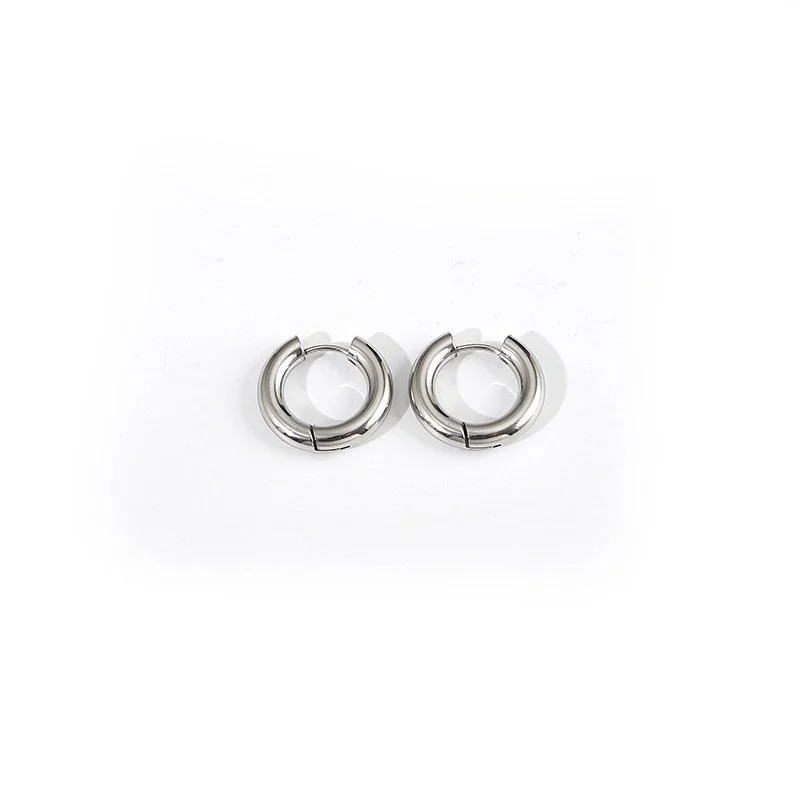 Mini Fat Silver Hoops