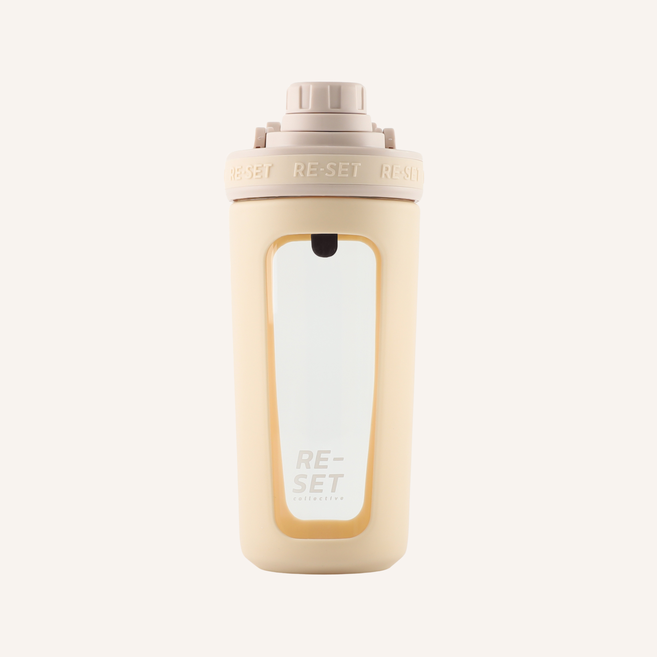 RE-MIX GLASS PROTEIN SHAKER 750ml - BUTTER BEIGE