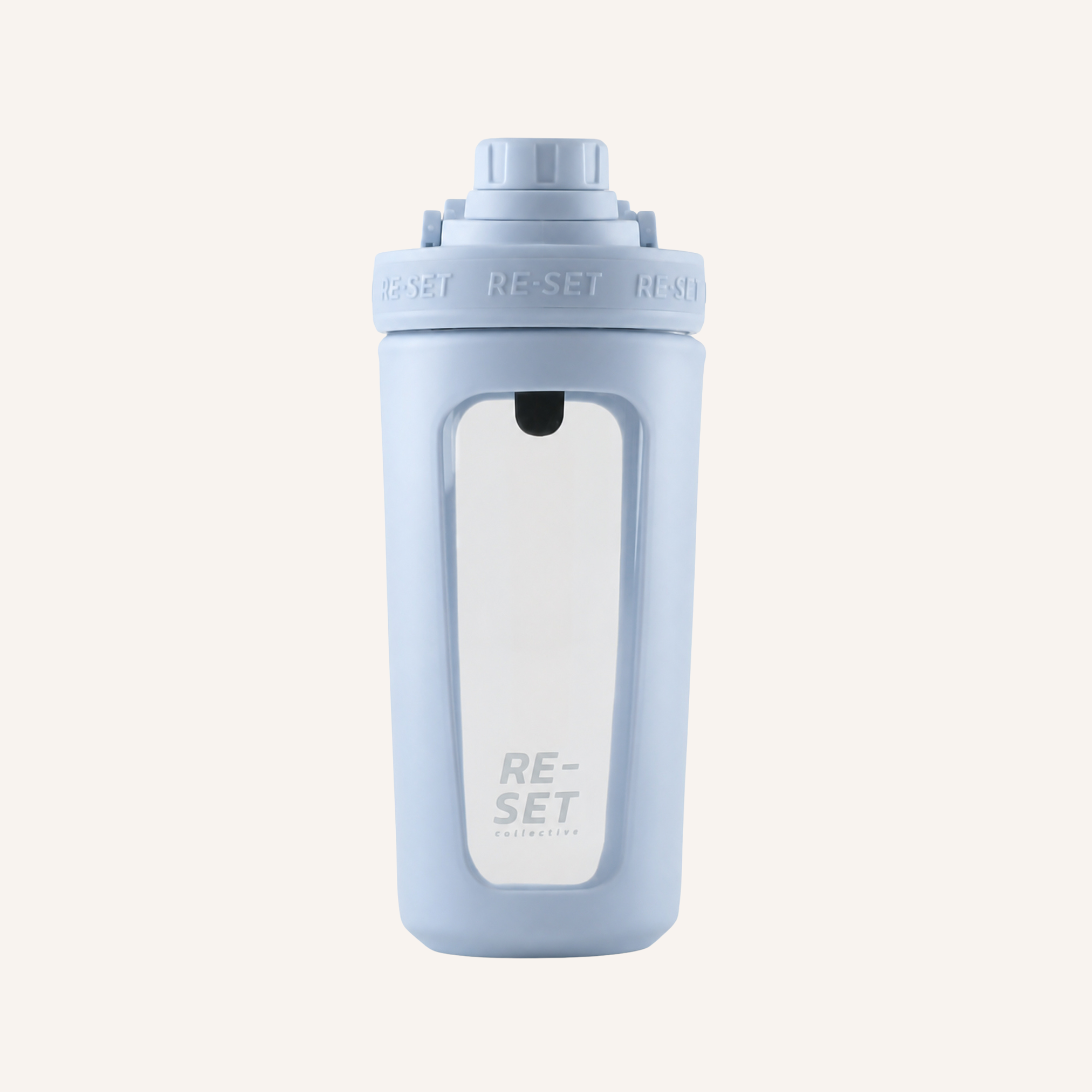 RE-MIX GLASS PROTEIN SHAKER 750ml - POWDER BLUE