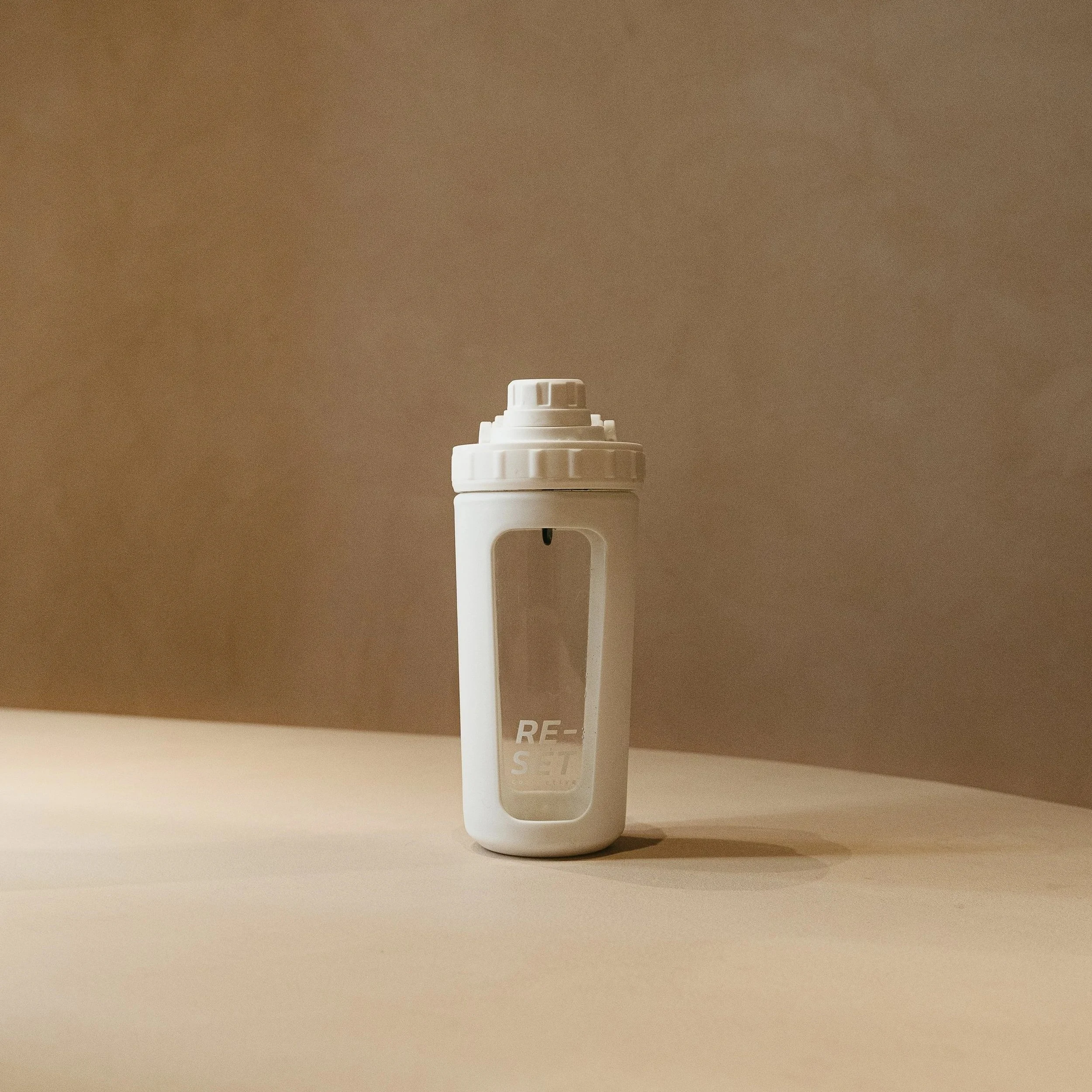 RE-MIX GLASS PROTEIN SHAKER 750ml - WHITE