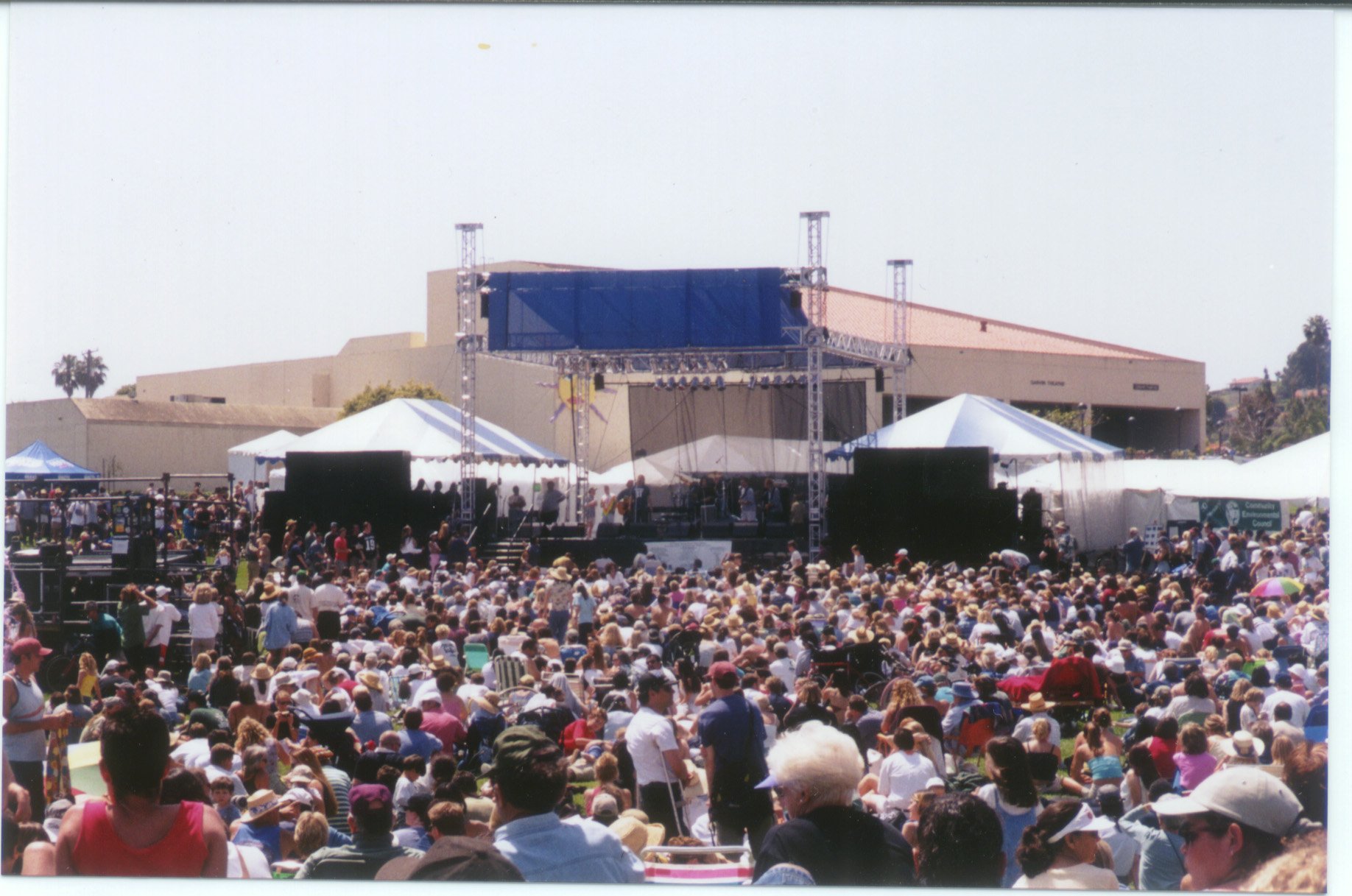  Earth Day stage and crowd. 