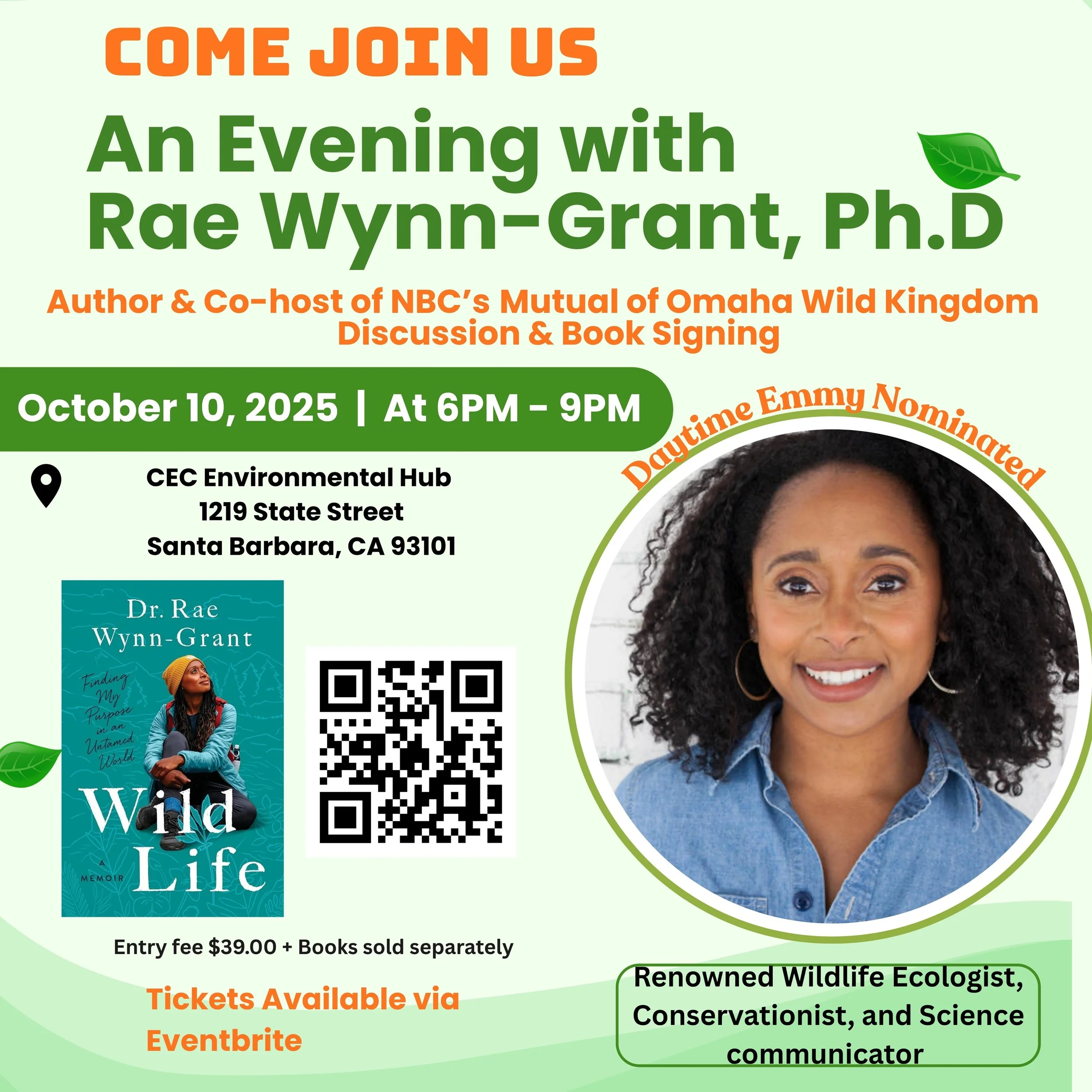 A Conversation with Dr. Rae Wynn-Grant, author of “Wild Life: Finding My Purpose in an Untamed World"