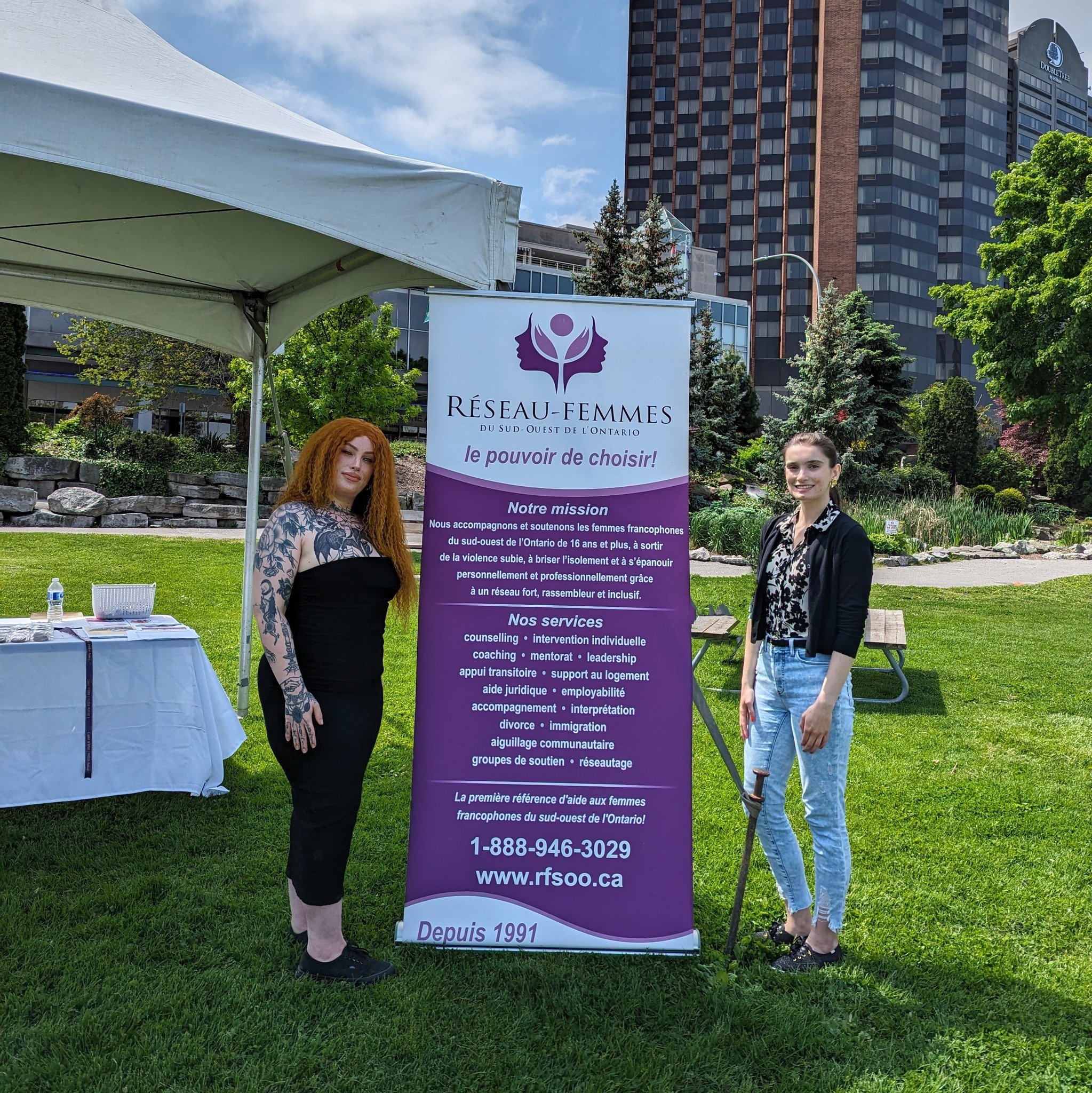 Thank you to @reseaufemmessoo for inviting us to speak at their event Vigil des Femmes Victimes de Violence Conjugale. We appreciated the opportunity to hear from the amazing organizations in our city offering support to those impacted by gender-base