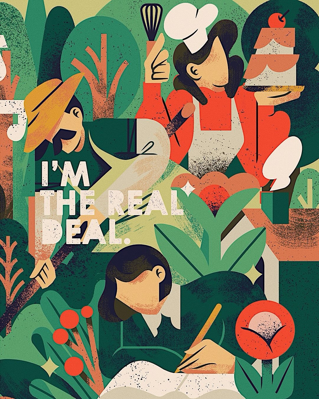Im the Real Deal 💪🏼 A double page spread illustrated for @shopbando 's new planner 📒 a dream come true working with the team 🎈