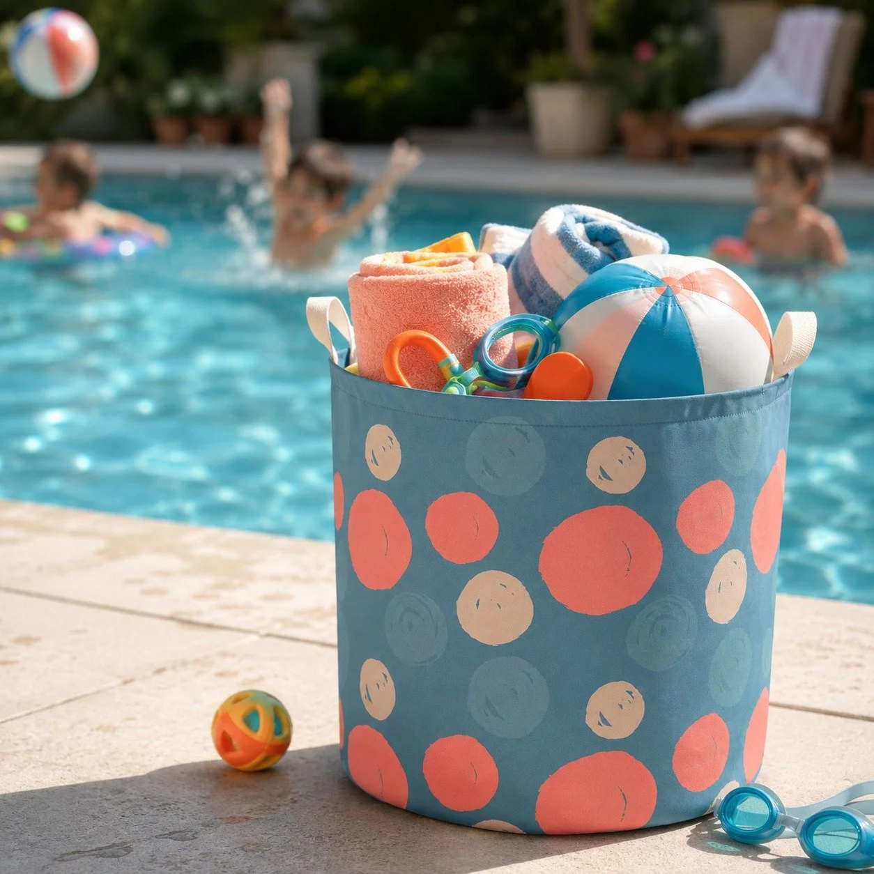 ☀️ Pool days are better when everything is in one place! 💦 #iamthetoybin #carryingJOY