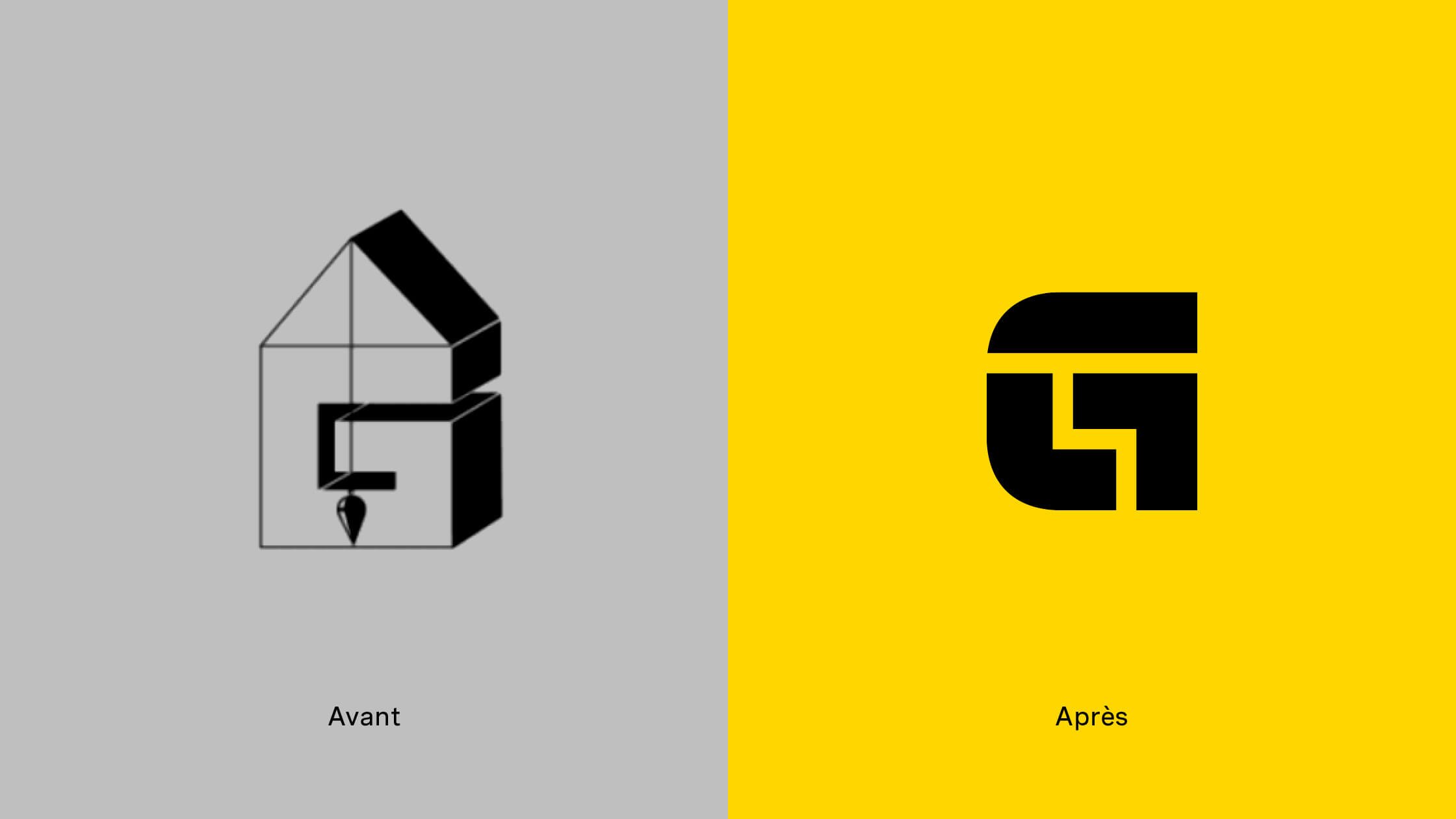 Monogramme, avant / après