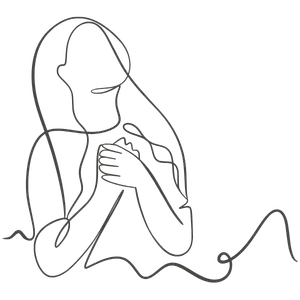 Line illustration representing grief counselling