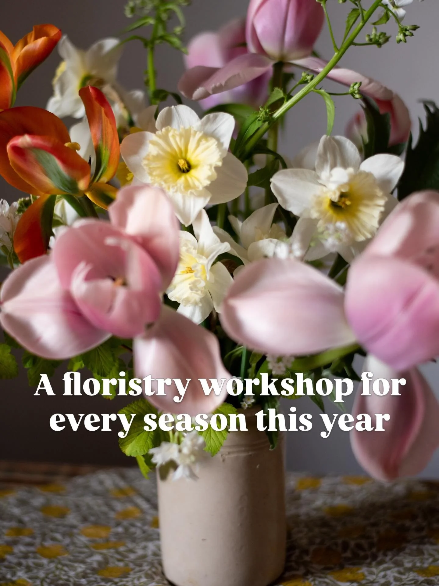 My seasonal workshops at @stocked.horsforth are starting so so soon and I cannot wait! We&rsquo;ll be surrounded by an abundance of seasonal blooms and I&rsquo;ll show you how to create something special with them to take home. You&rsquo;ll leave fee