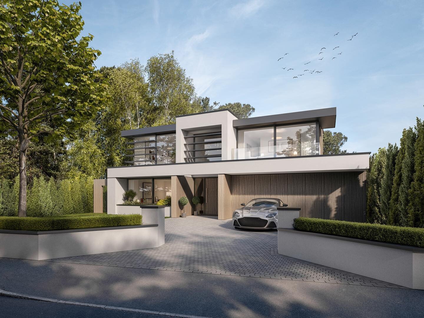 Stunning new home coming soon&hellip;

Architect: @marlowarchitects 
Visuals: @makebelievecgi 

#architecture #canfordcliffs #luxuryhome #homedesign #newbuildhome