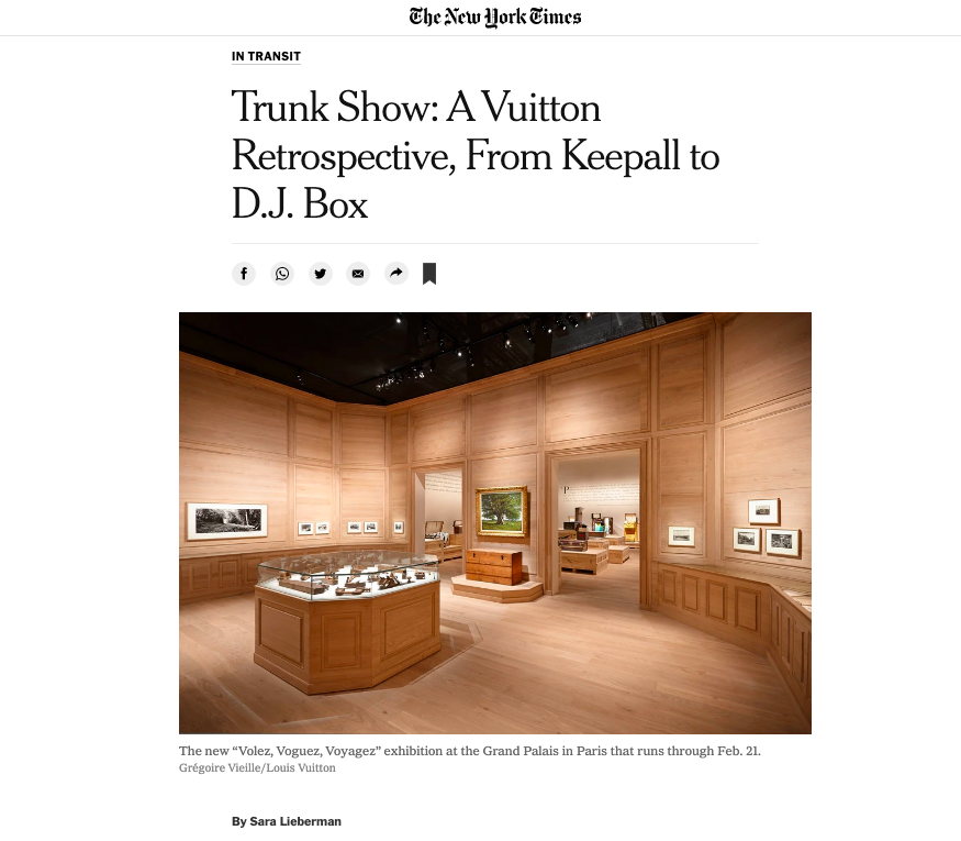 Trunk Show: A Vuitton Retrospective, From Keepall to D.J. Box - The New  York Times