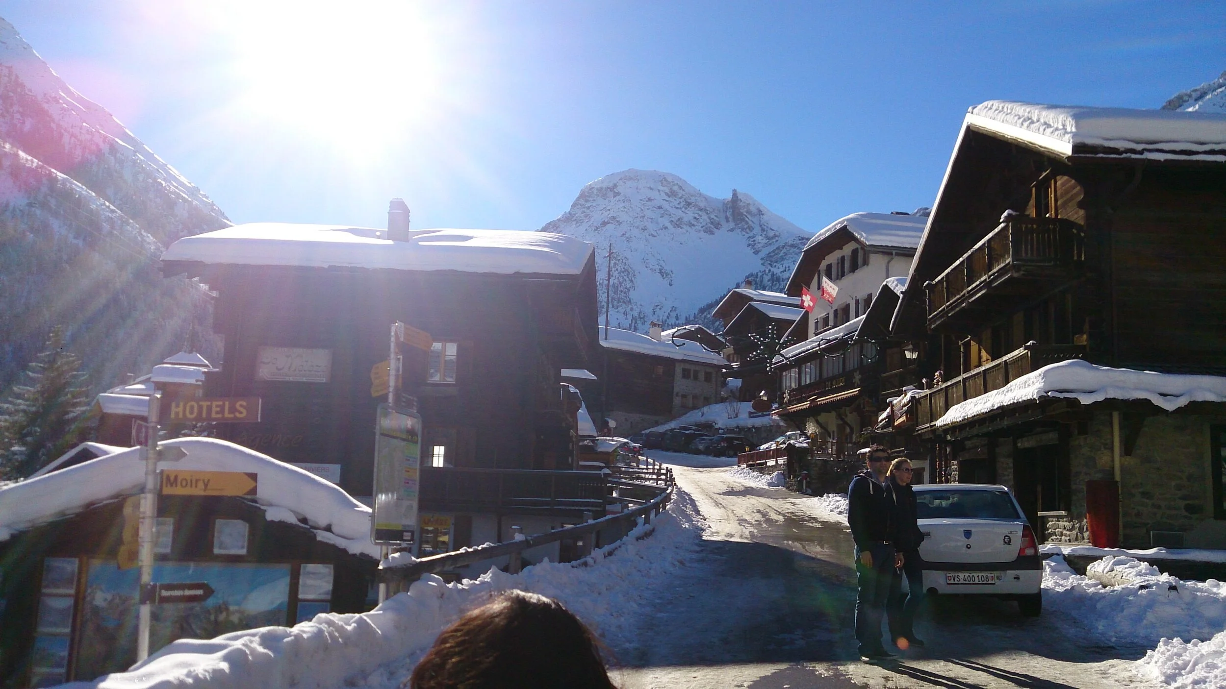 chalets in a Swiss ski village called Vercorin