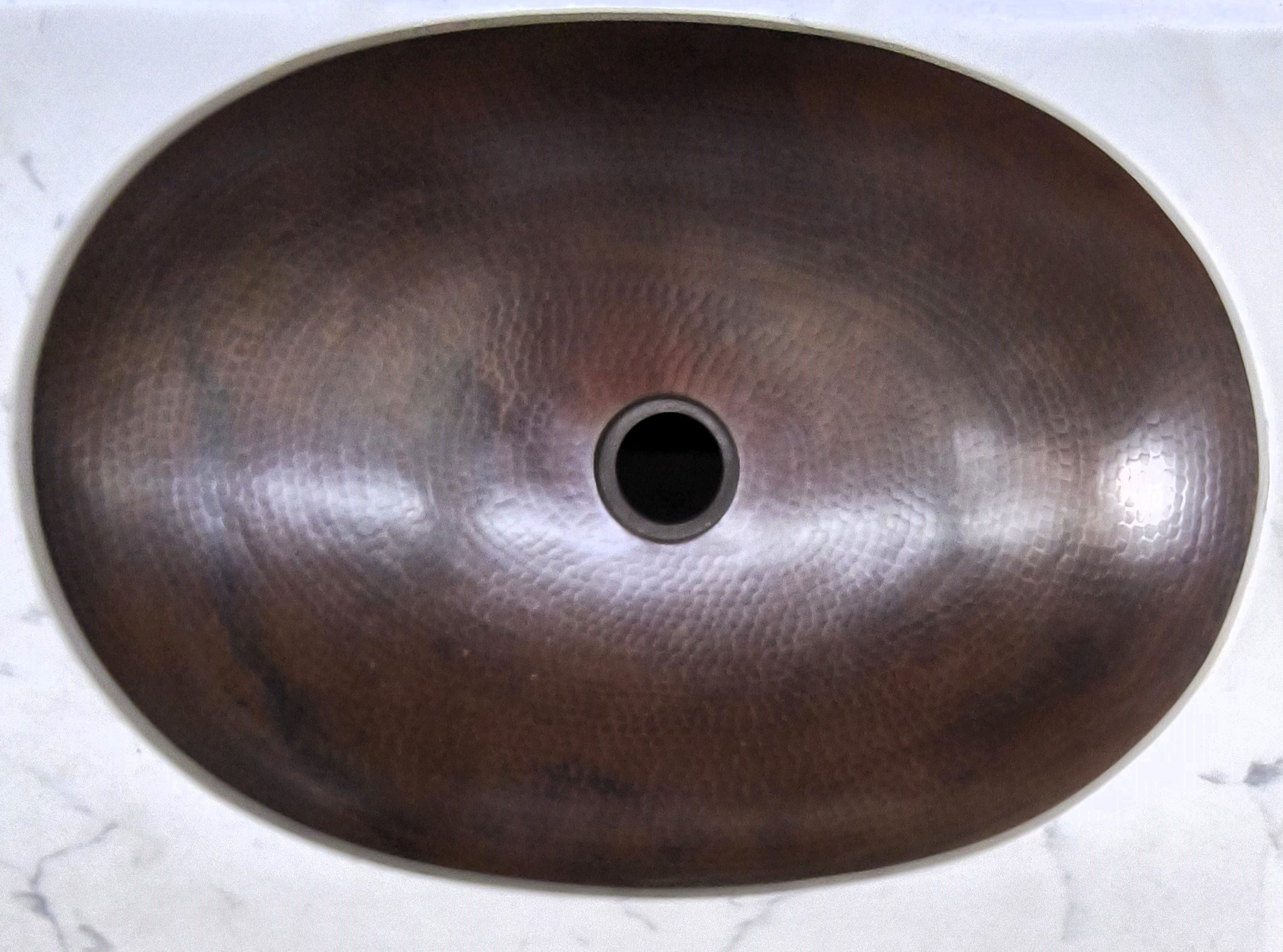 Copper Undermount Oval Sink