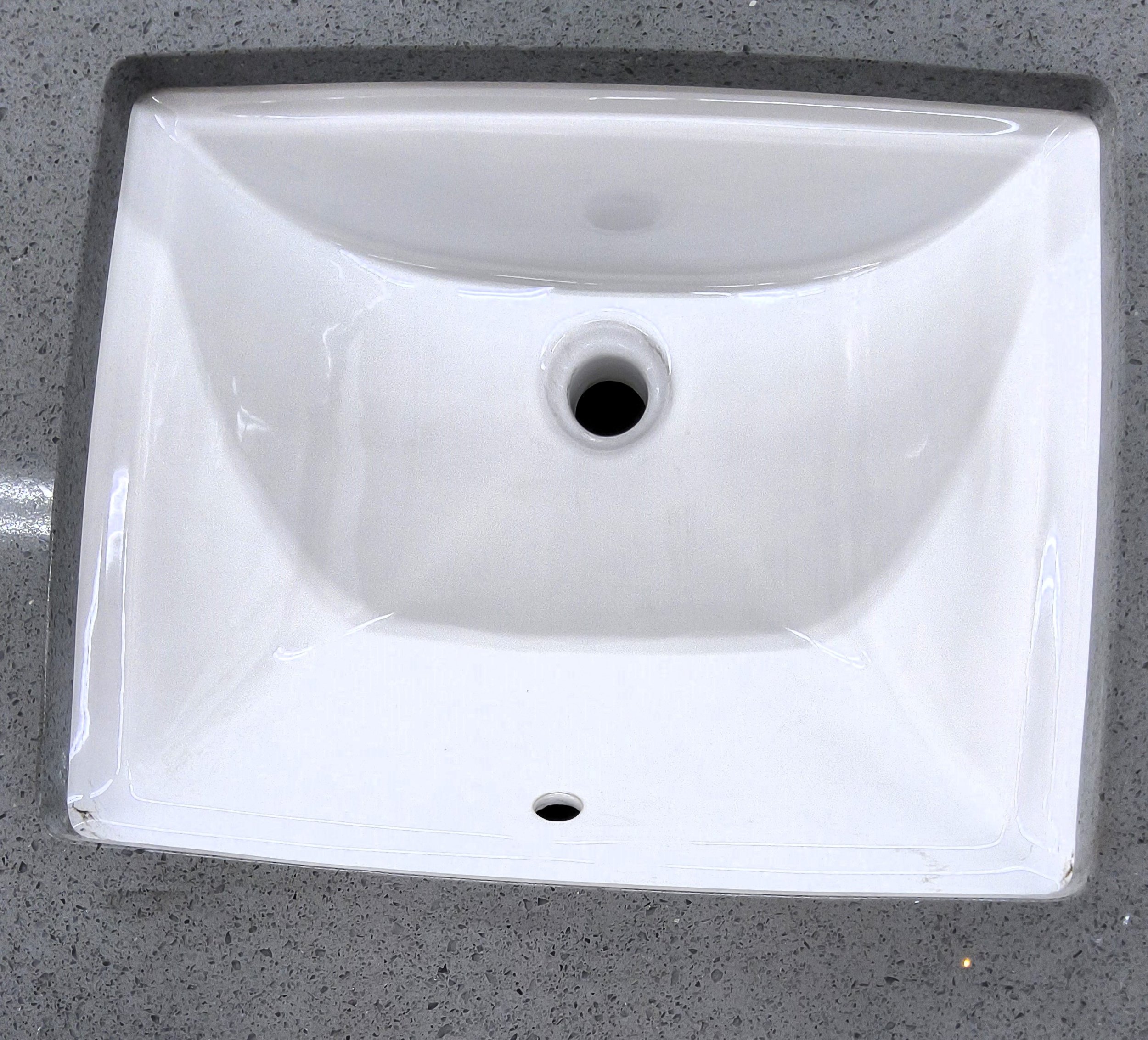 White Square Vanity Undermount