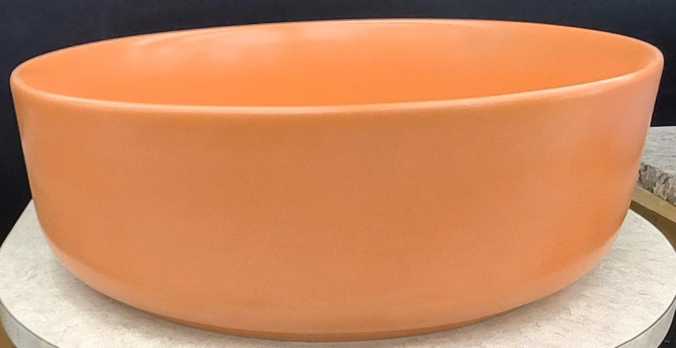 Orange Ceramic Vessel Sink