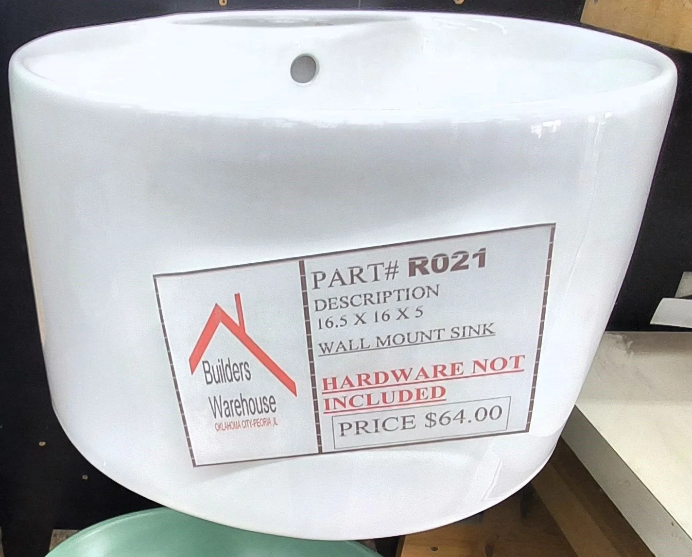 White Wall Mount Ceramic Vessel Sink