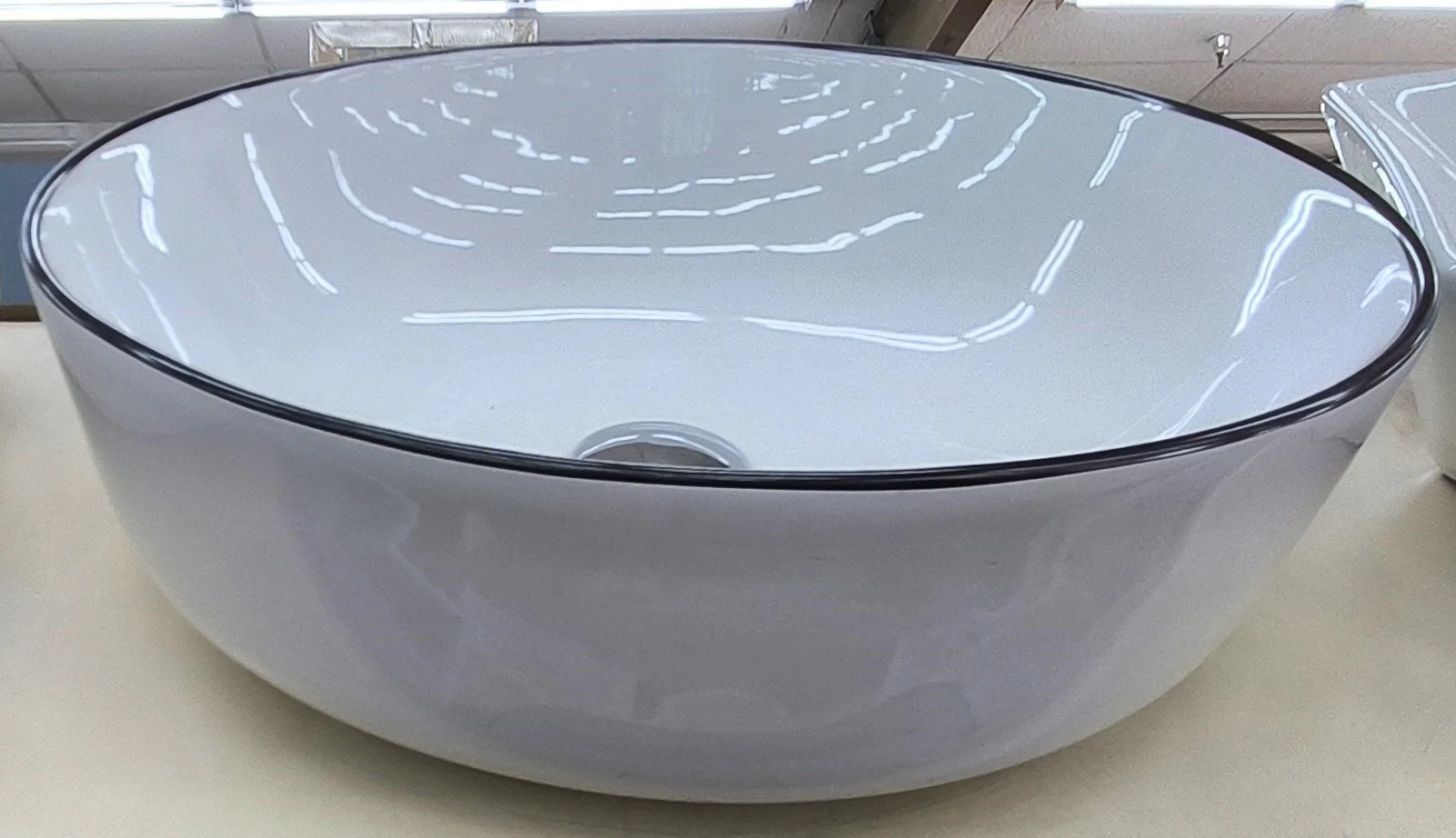 White Bowl Ceramic Vessel Sink