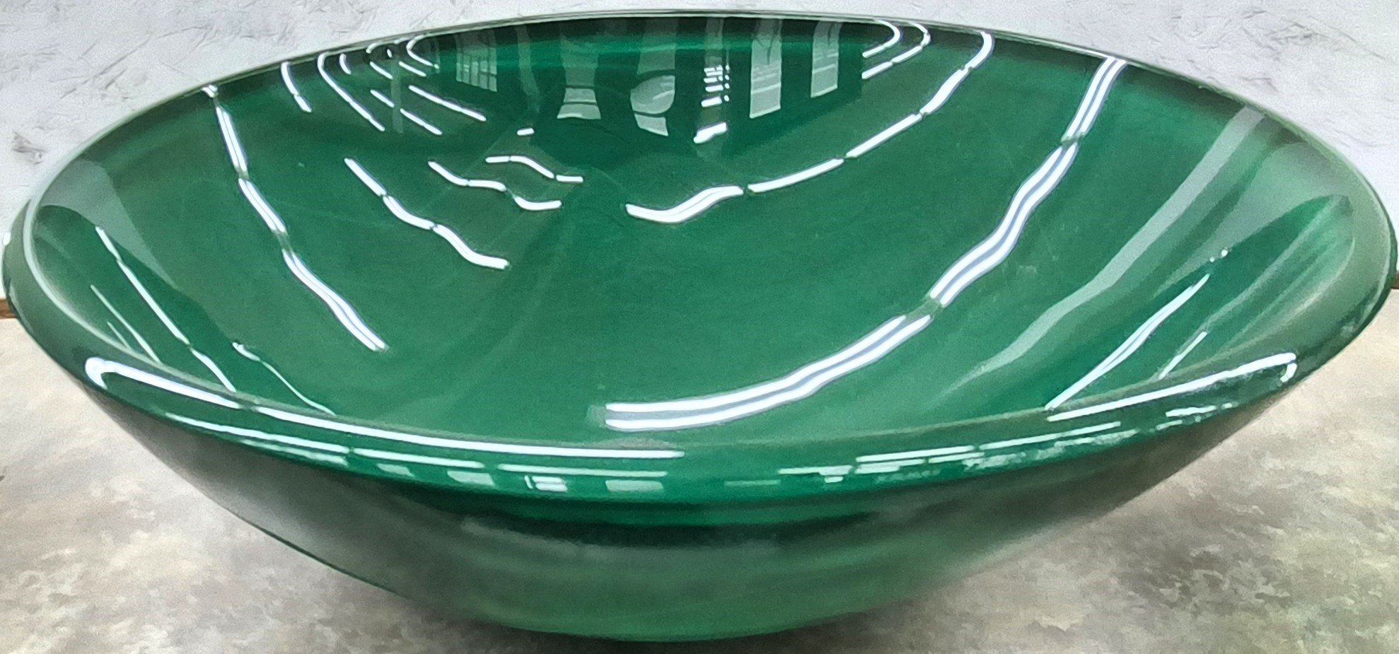 Forest Green Glass Vessel Sink 