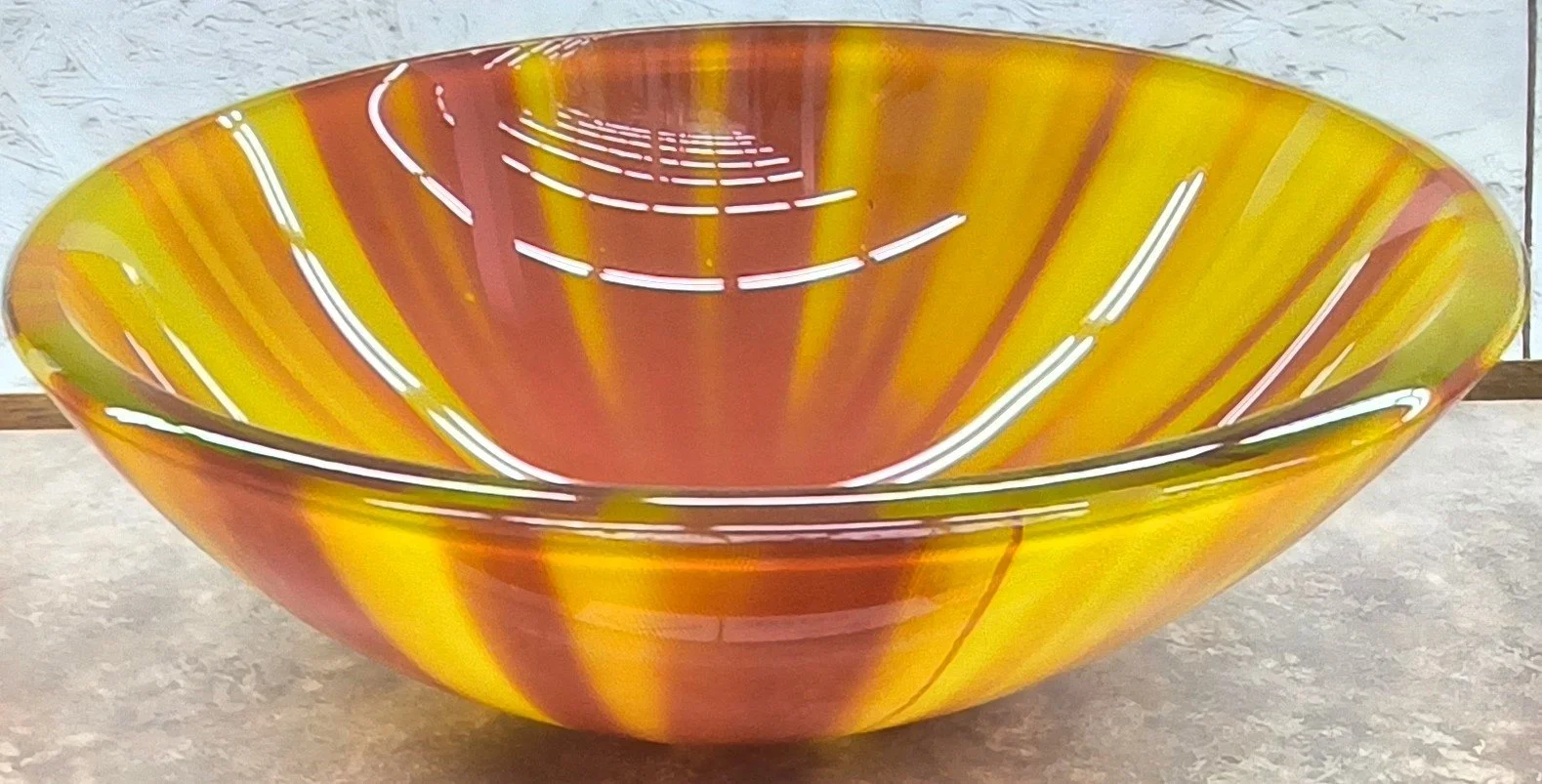 Morning Sunrise Glass Bowl Vessel Sink