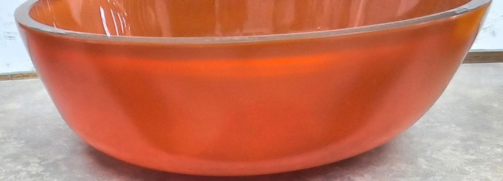 Orange Glass Bowl Sink
