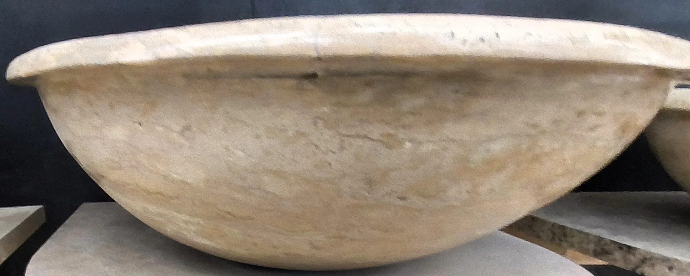 Beige Travertine Stone Vessel Sink 