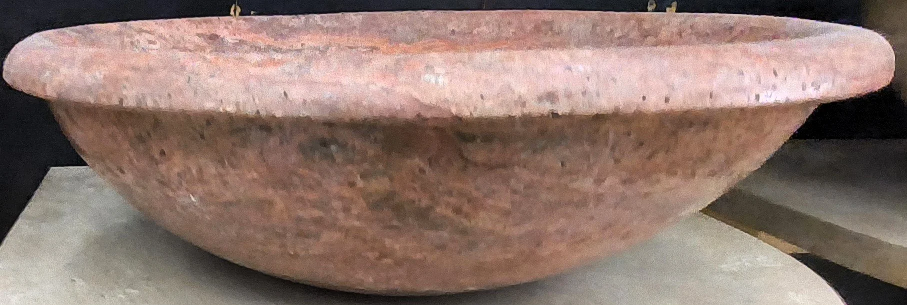 Red Travertine Stone Vessel Sink