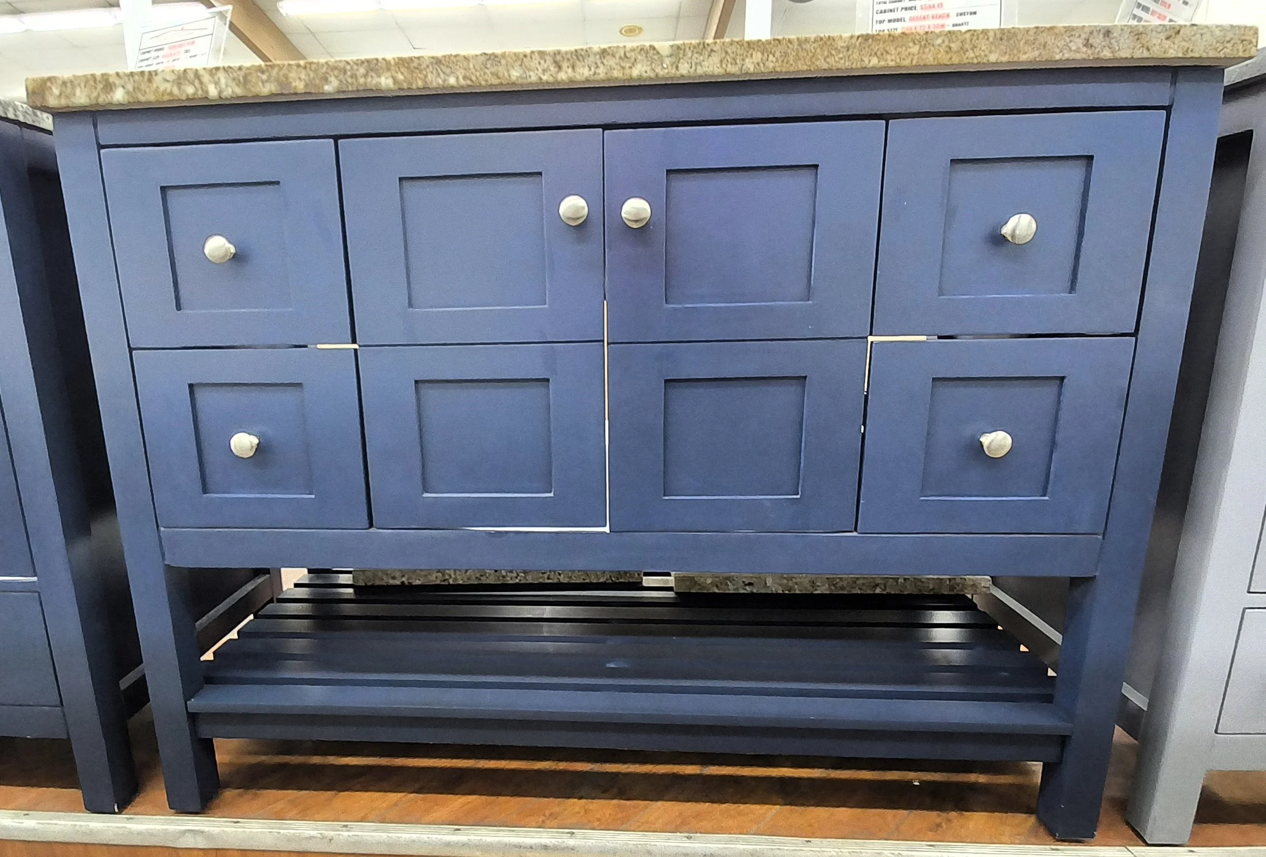 Itzel Navy Blue VBT Furniture Vanity Tall