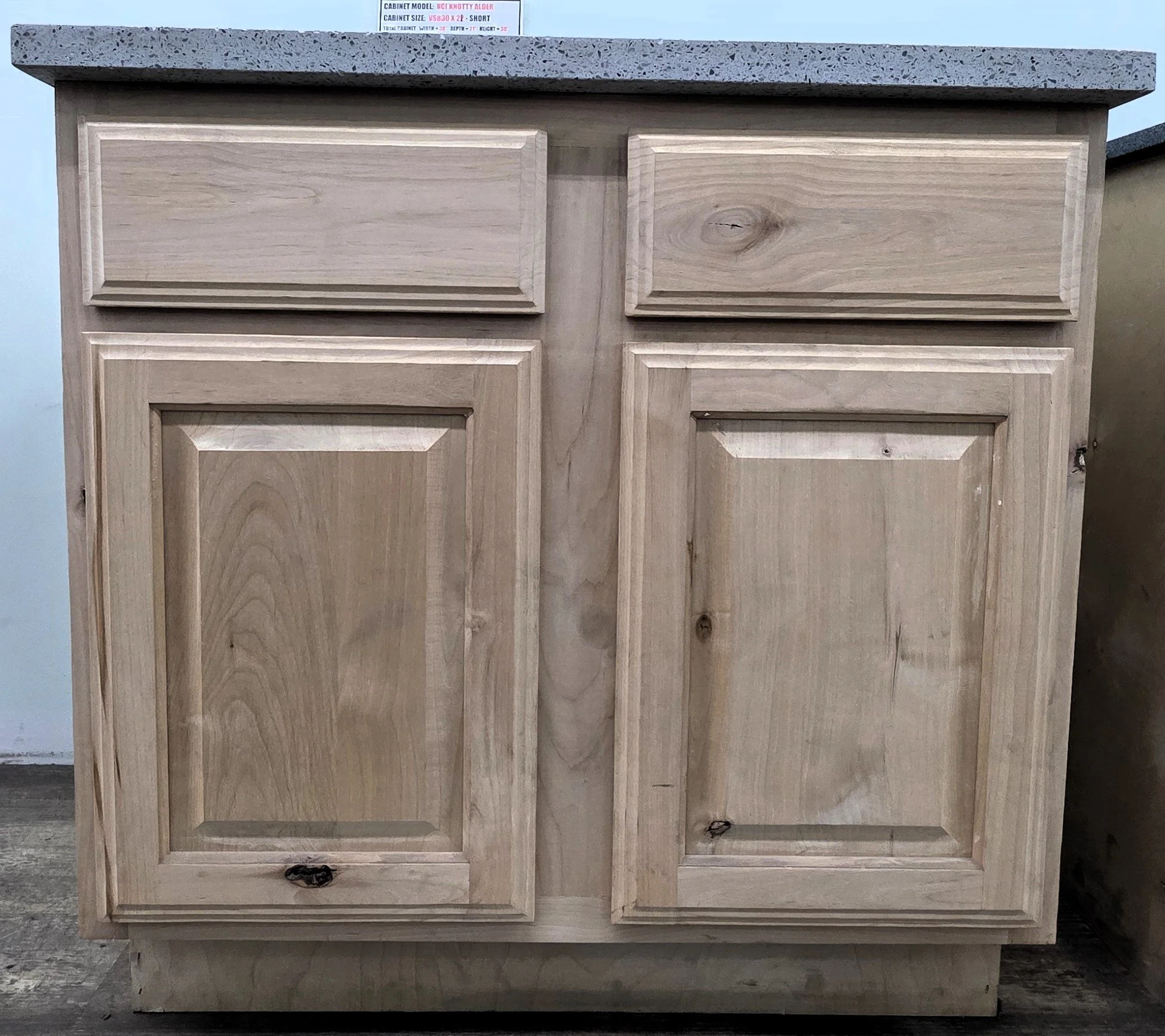 KCI Knotty Alder VSB Unfinish Vanity
